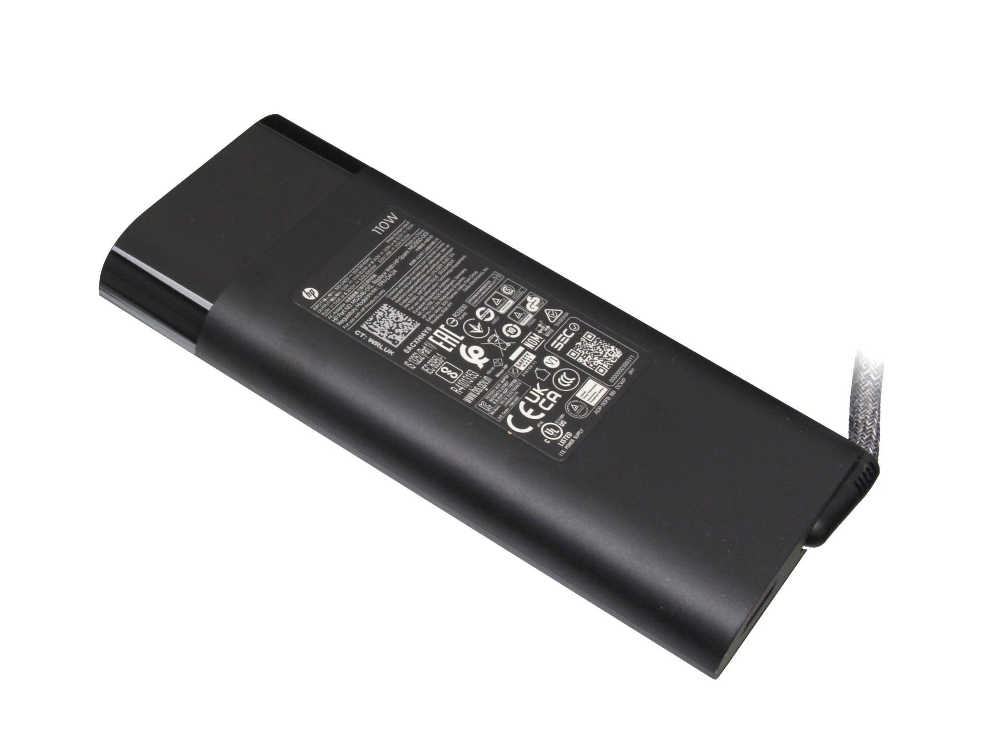 Original HP M52946-033 110W USB-C Charger with USB-A Port - Compatible with ZBook Firefly 16 G10, ProBook 450 G10, Envy 17-cw0 Laptops - Fast Charging for Work & Travel