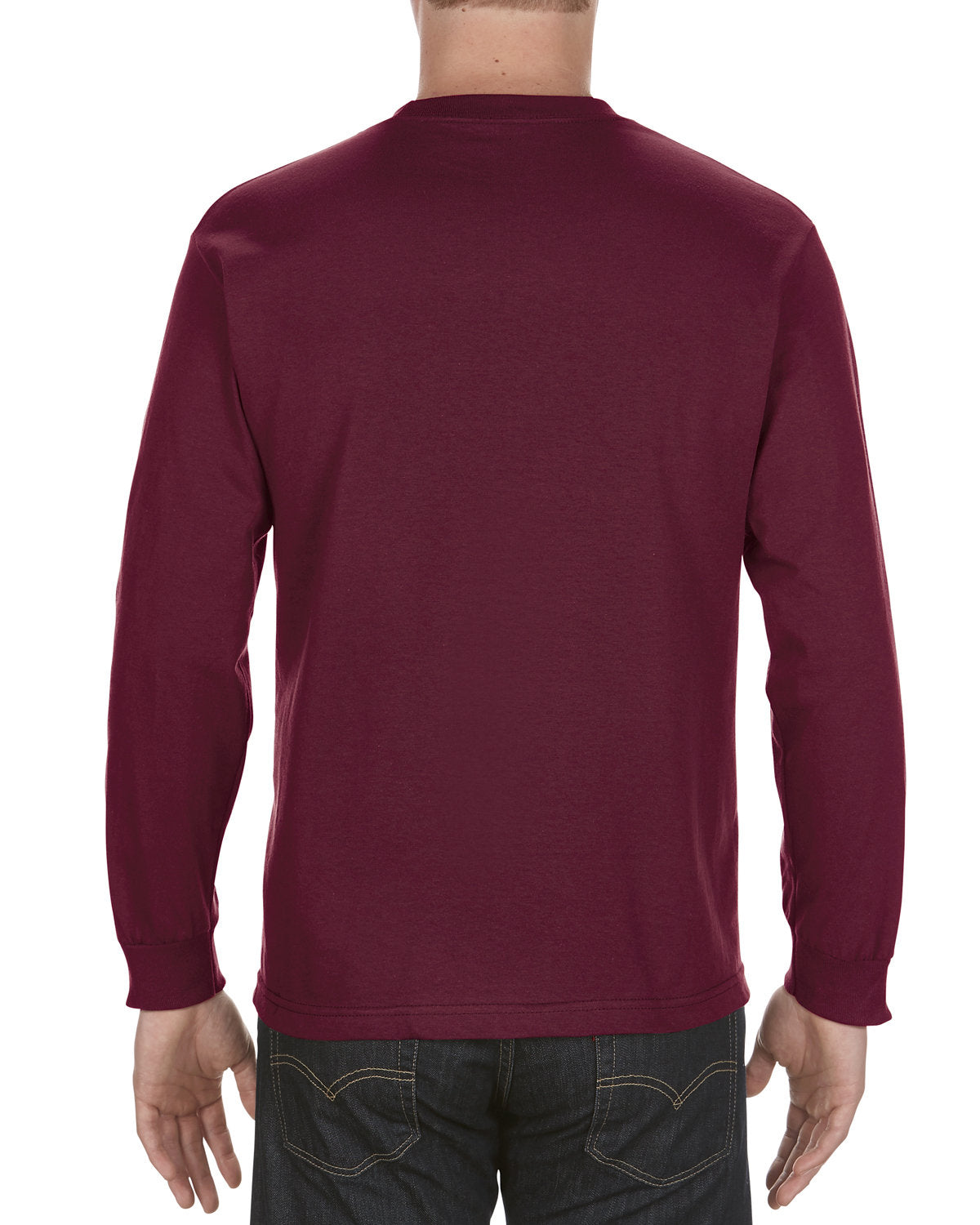 Alstyle AL1304 Men's & Women's 100% Cotton Long Sleeve T-Shirt - 6.0 oz Comfort Fit Crewneck Casual Tee for Everyday Wear, Work & Layering