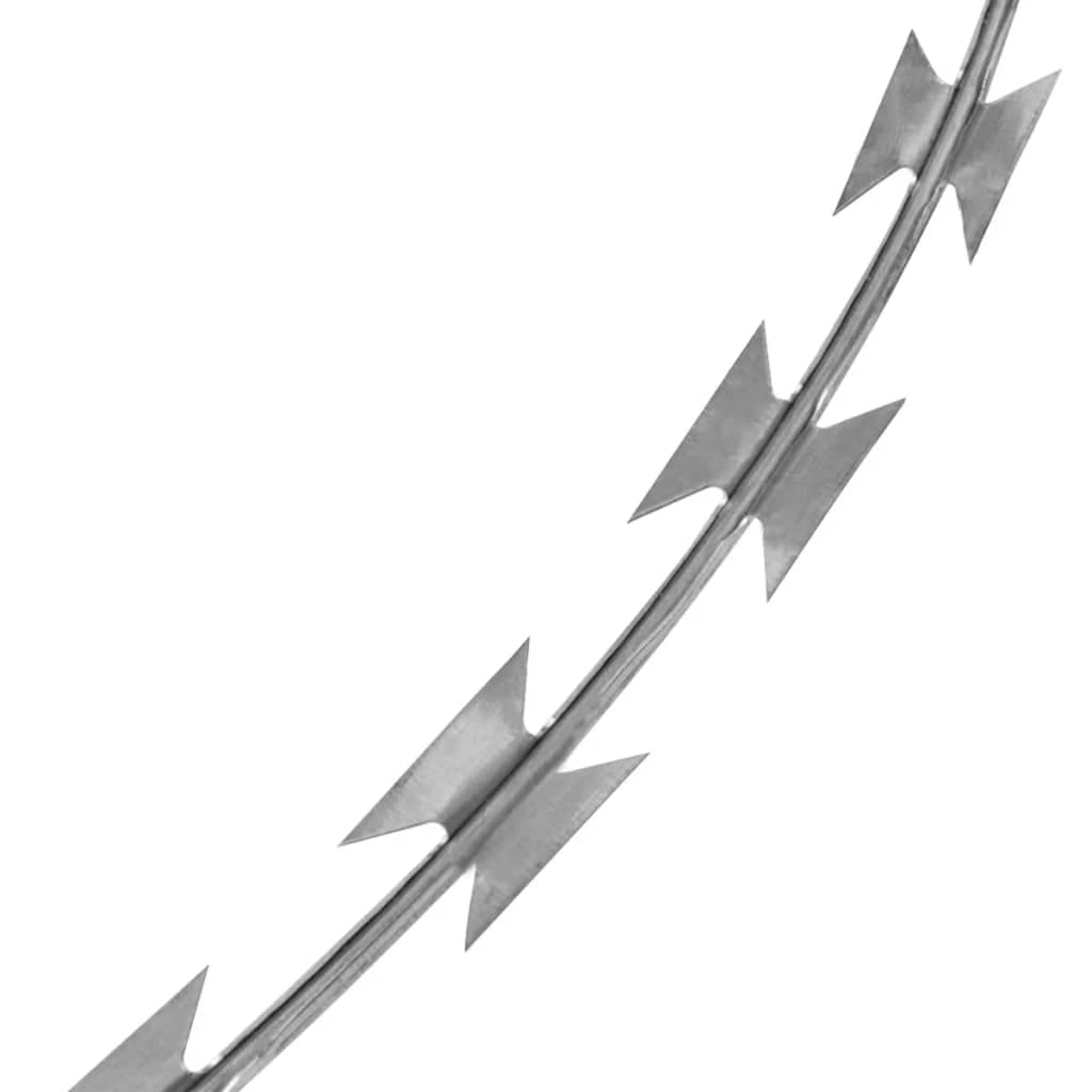 CHARMMA BTO-22 Concertina NATO Razor Wire - Galvanized Steel Coil 492 Feet (150m) - Heavy Duty Security Fencing for Military, Border, and Property Protection