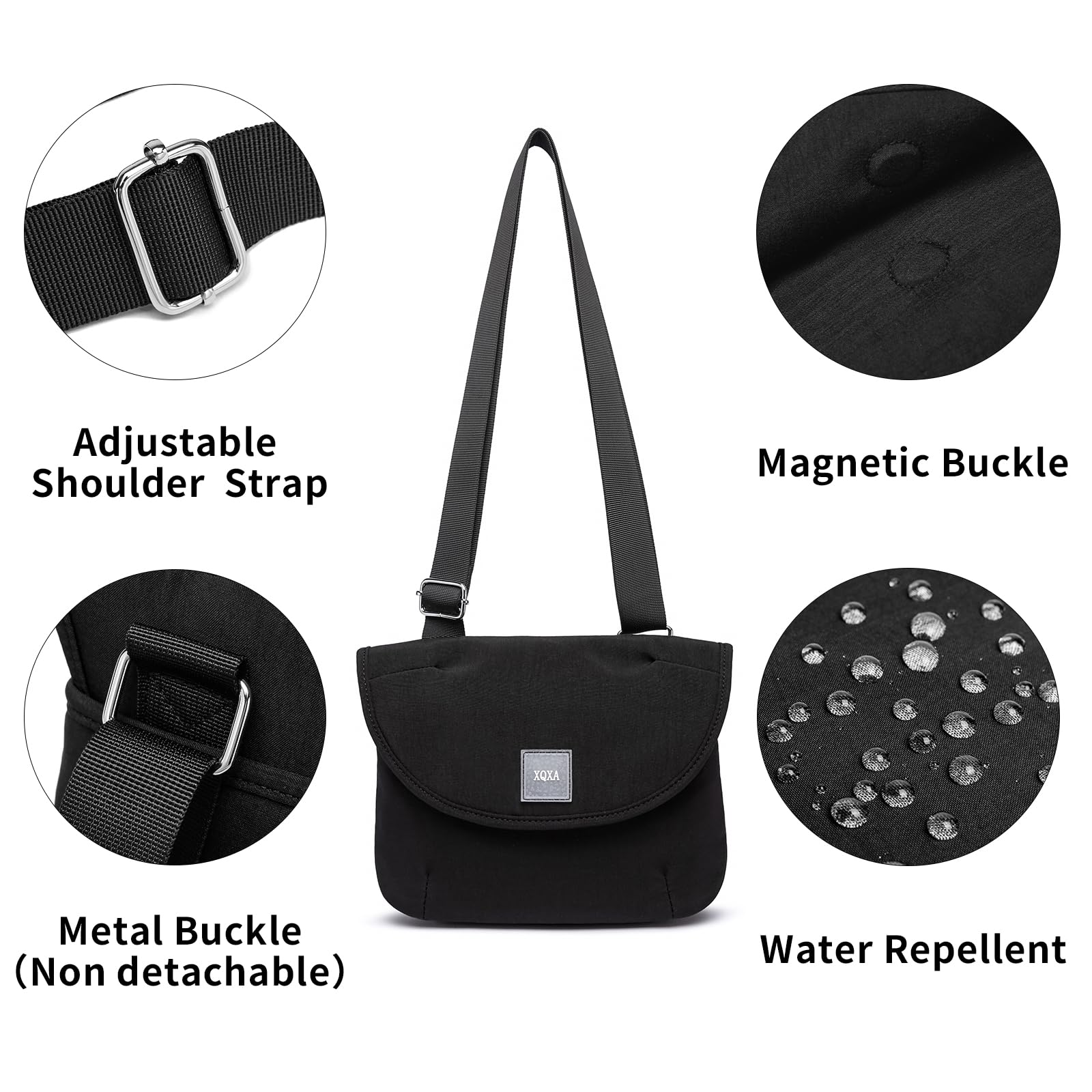 Stylish XQXA Crossbody Bags for Women - Adjustable Strap Small Tote Shoulder Bag | Perfect for Work, Travel & Everyday Use | Fashionable Sling Purse for Office, Shopping & Outings