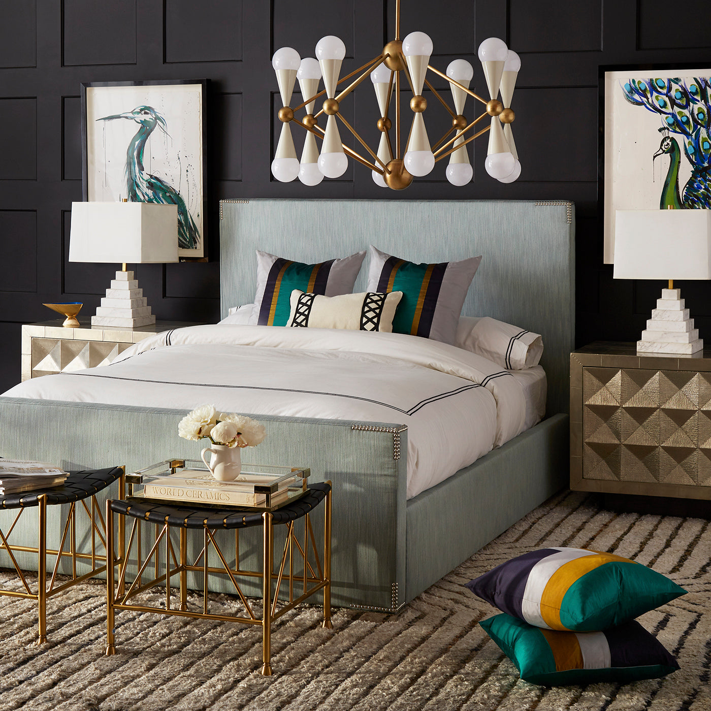 Connery King Size Bed Frame - Modern & Sturdy Platform Bed for Master Bedroom - Perfect for Home, Apartment, and Guest Room