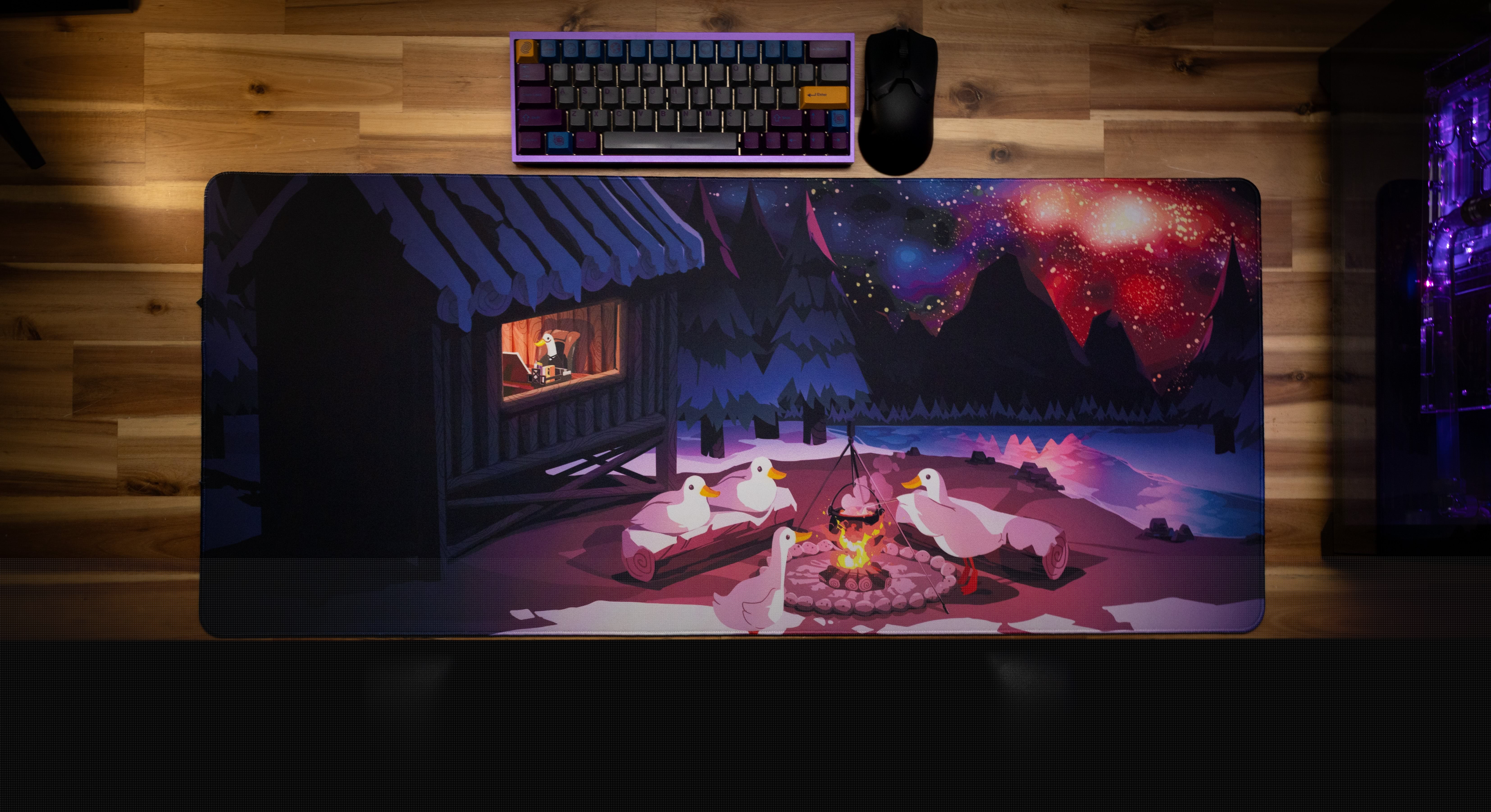 August the Duck Duck's Retreat Limited Edition Gaming Desk Mat - Content Creator Collaboration Mouse Pad for PC & Console Gamers - Perfect for Work & Play