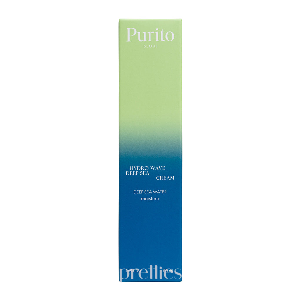 PURITO Hydro Wave Deep Sea Cream 50ml - Intense Hydrating Moisturizer for Dry Skin - Perfect for Nighttime Skincare Routine & Winter Skin Care