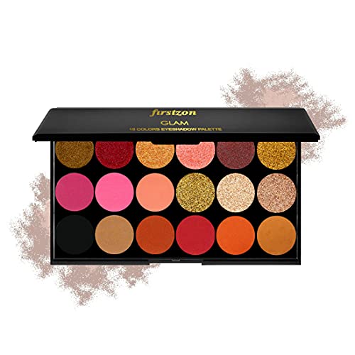 FIRSTZON 18-Color Velvet Creamy Eyeshadow Palette - Matte & Shimmer Trendy Shades for Day & Night Makeup Looks | Perfect for Parties, Weddings & Everyday Wear