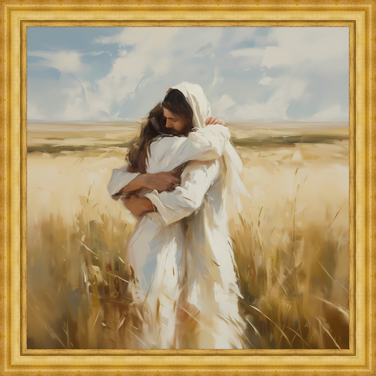Arms of Mercy Large Wall Art - Inspirational Canvas Painting for Home Decor, Living Room, Bedroom & Office | Perfect Gift Idea for Housewarming, Wedding & Holidays