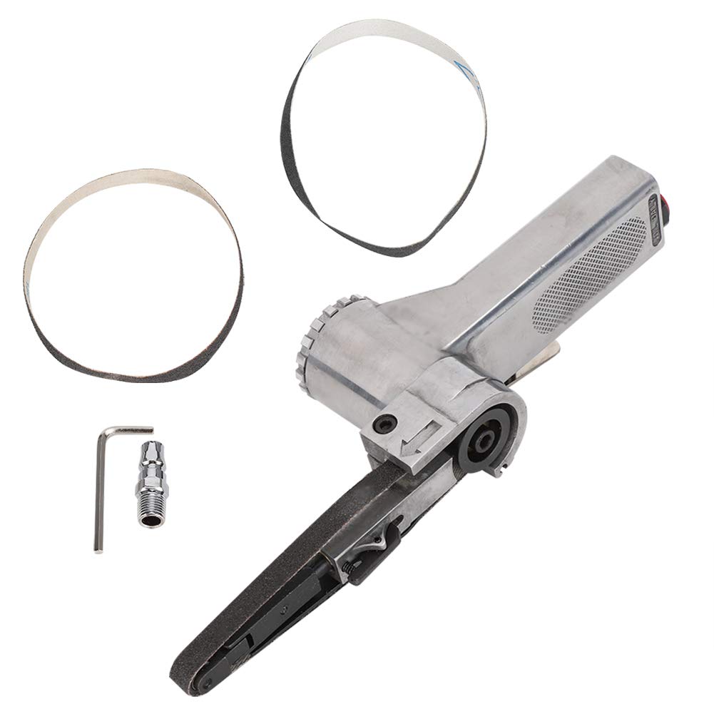 **Pneumatic Belt Sander - Mini Air Belt Sander for Woodworking & Metal Polishing | Industrial Handheld Angle Grinder for DIY, Carpentry & Metal Fabrication**
