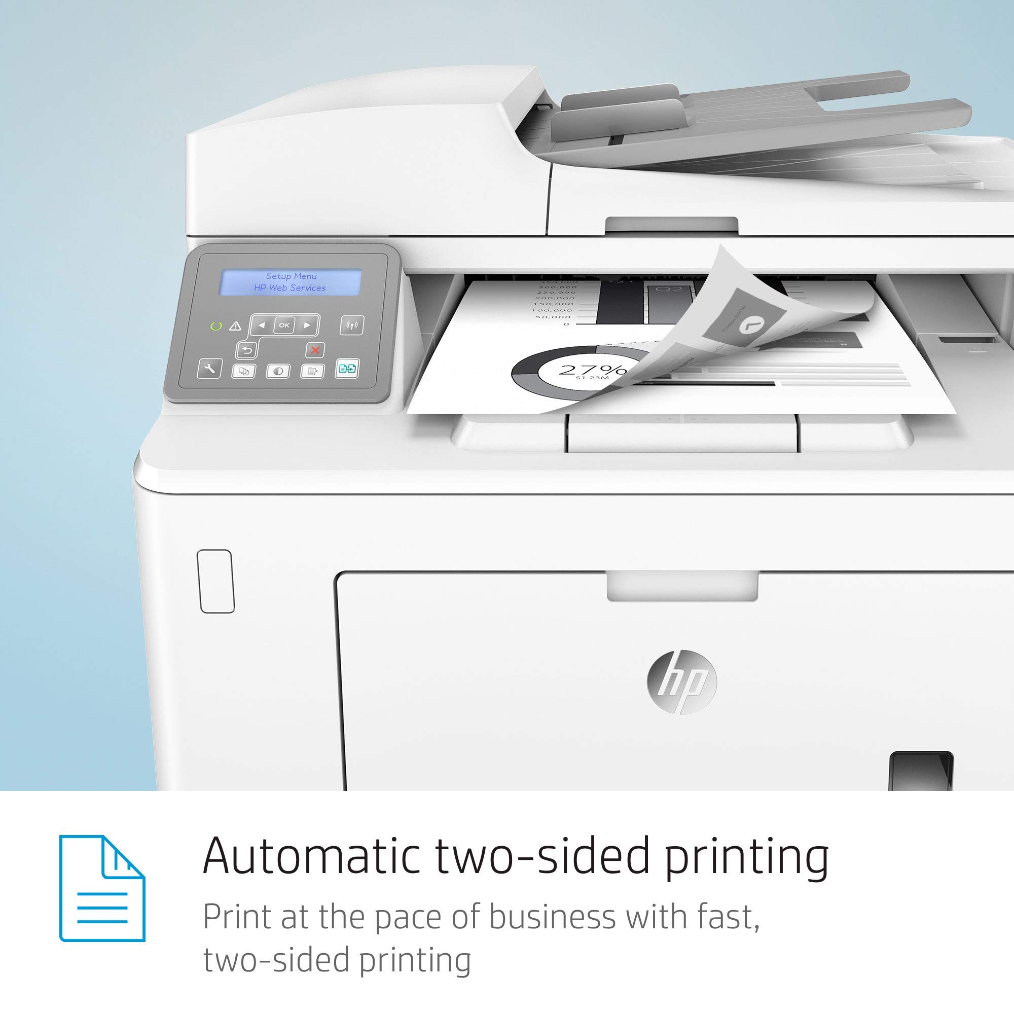 HP LaserJet Pro M148dw Wireless Monochrome Laser Printer | All-in-One with Auto Duplex Printing, Mobile & Ethernet Connectivity | Ideal for Home Office & Small Business (Renewed)