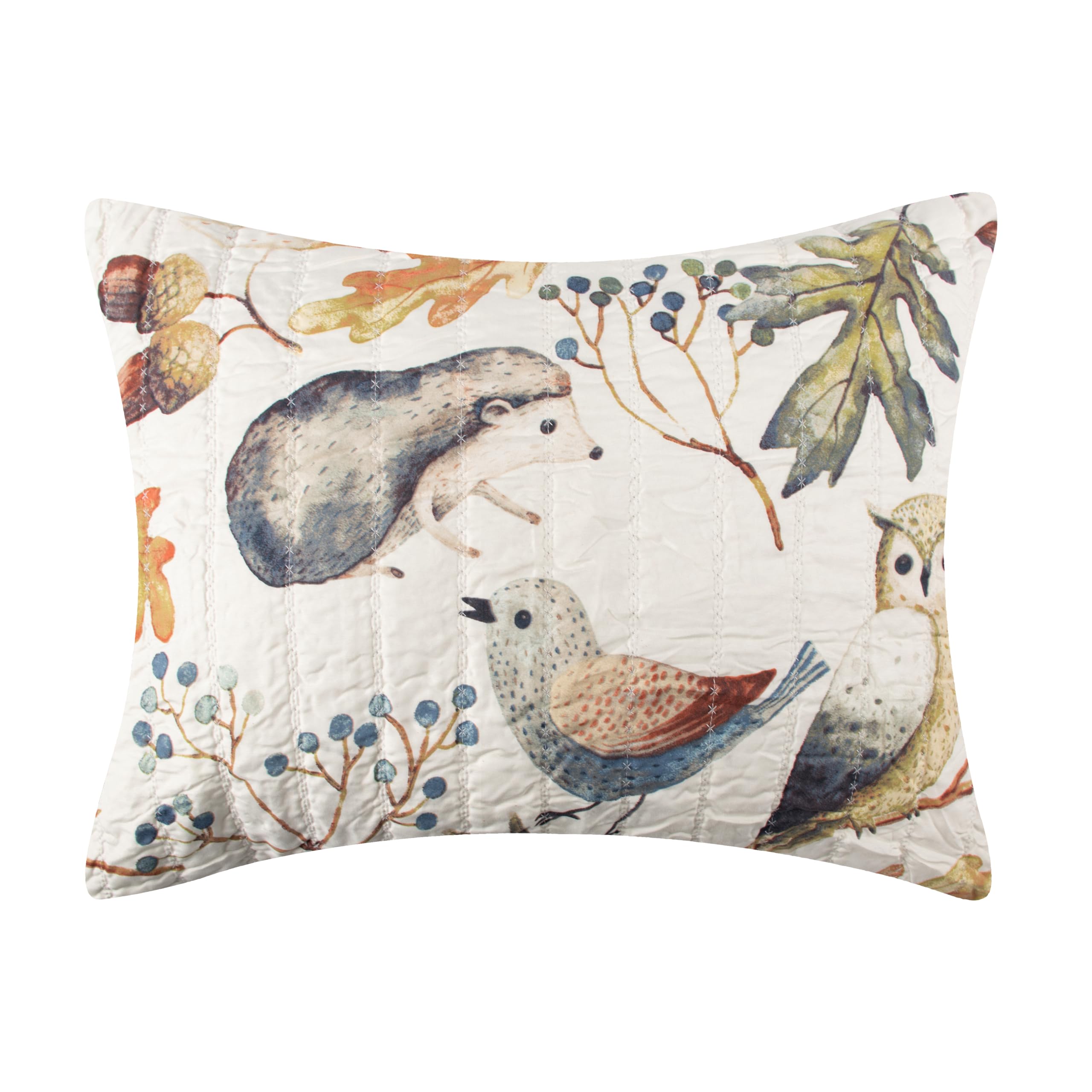 Greenland Home Willow Pillow Sham - Standard Size 20x26 Inches, 100% Natural Cotton Decorative Pillow Cover for Bedroom, Living Room & Guest Room