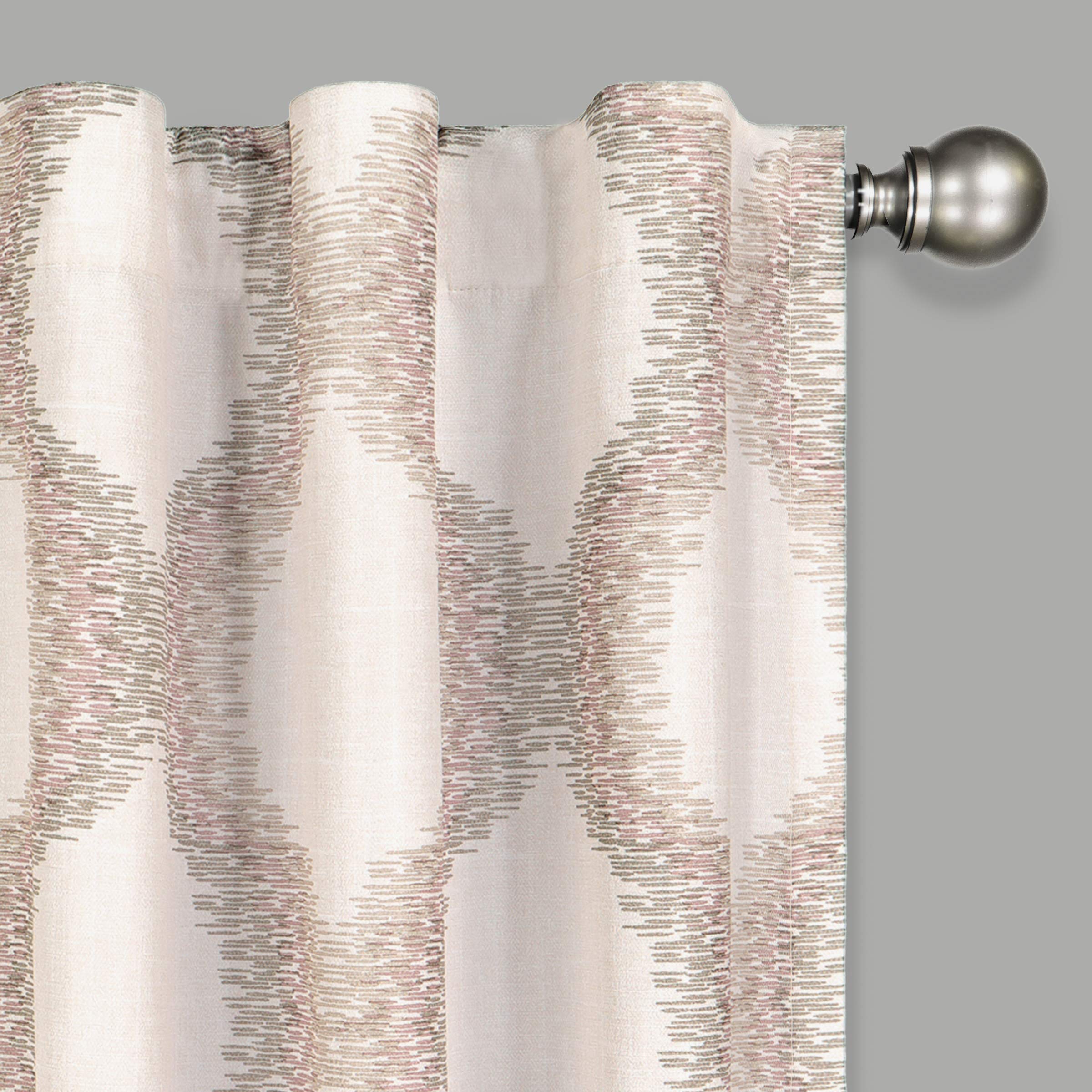 ECLIPSE Summit Geo Thermal Insulated Blackout Curtains 40x108 Inch - Light Blocking Room Darkening Drapes for Bedroom & Living Room, Blush Color, Energy Saving & Noise Reducing - Perfect for Home Theater, Nursery & Shift Workers