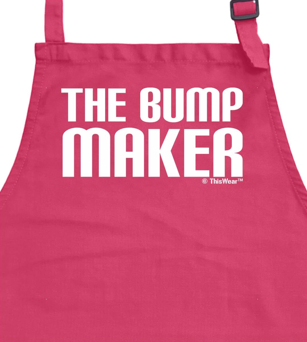 Adjustable Bib Apron with Two Pockets - The Bump Maker - Perfect for Cooking, Gardening & DIY Projects