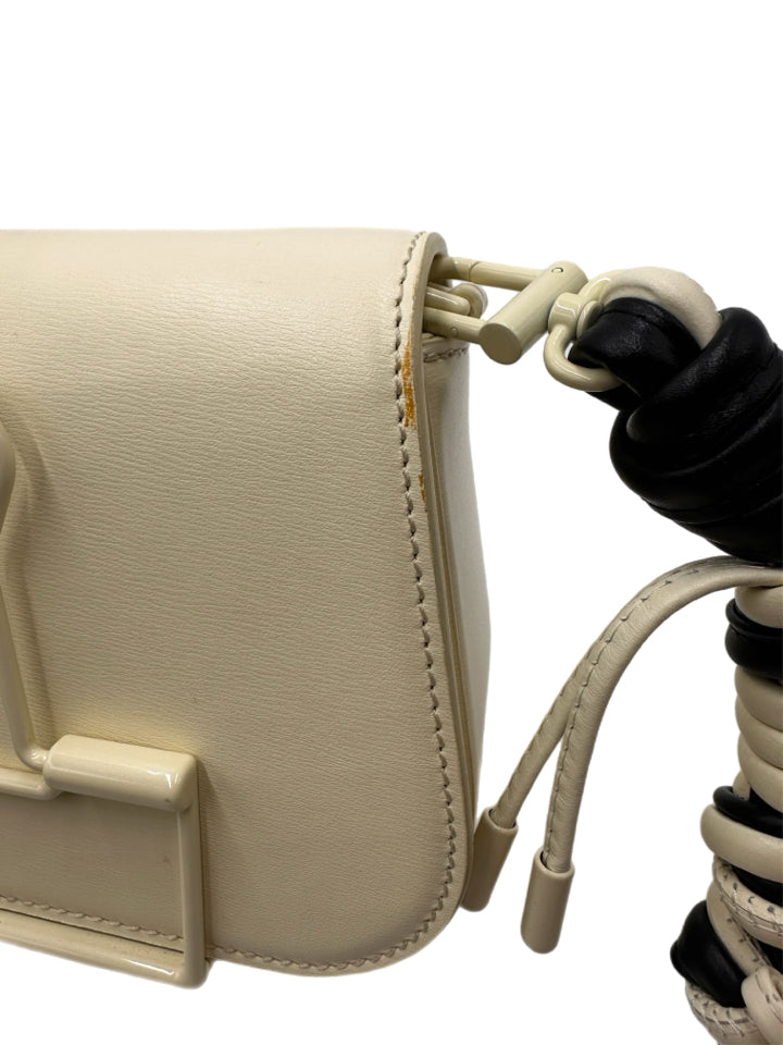 Off White Skeleton Binder Shoulder Bag for Women - Stylish Crossbody Purse with Adjustable Strap, Perfect for Work, Travel & Everyday Use