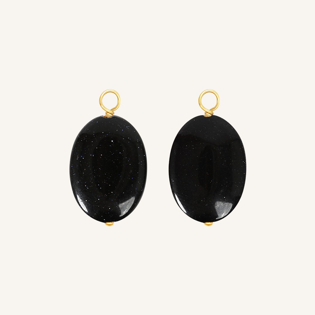 Blue Sandstone Hoop Earrings Set of 2 - Healing Crystal Jewelry for Women - Perfect for Meditation, Yoga & Spiritual Gifts