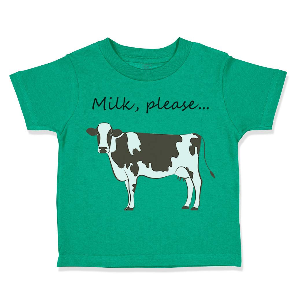 Organic Cotton Toddler T-Shirt with Cute Cow Print - Farm Animal Themed Baby Clothes for Boys & Girls - Perfect for Farm Visits, Playdates and Everyday Wear