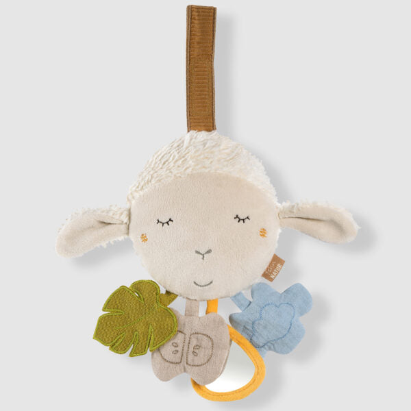 FehnNATUR Soft Plush Sheep Activity Toy for Babies - Cuddly Sensory Play Toy for Newborns & Infants | Perfect for Nursery, Tummy Time & Early Learning Development