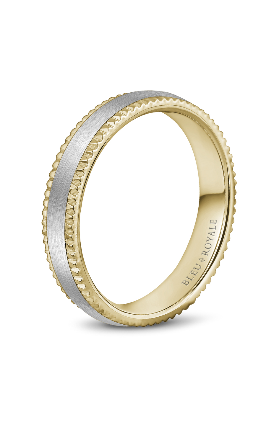 Bleu Royale Men's Wedding Band Ring - 14K White Gold Comfort Fit Polished Finish for Men | Perfect for Engagement, Anniversary & Special Occasions