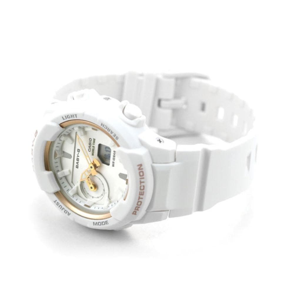 CASIO BABY-G BGA-230SA-7ADR Digital Quartz Watch for Women - White Resin Band, Shock Resistant, Water Resistant - Perfect for Sports, Fitness & Outdoor Activities
