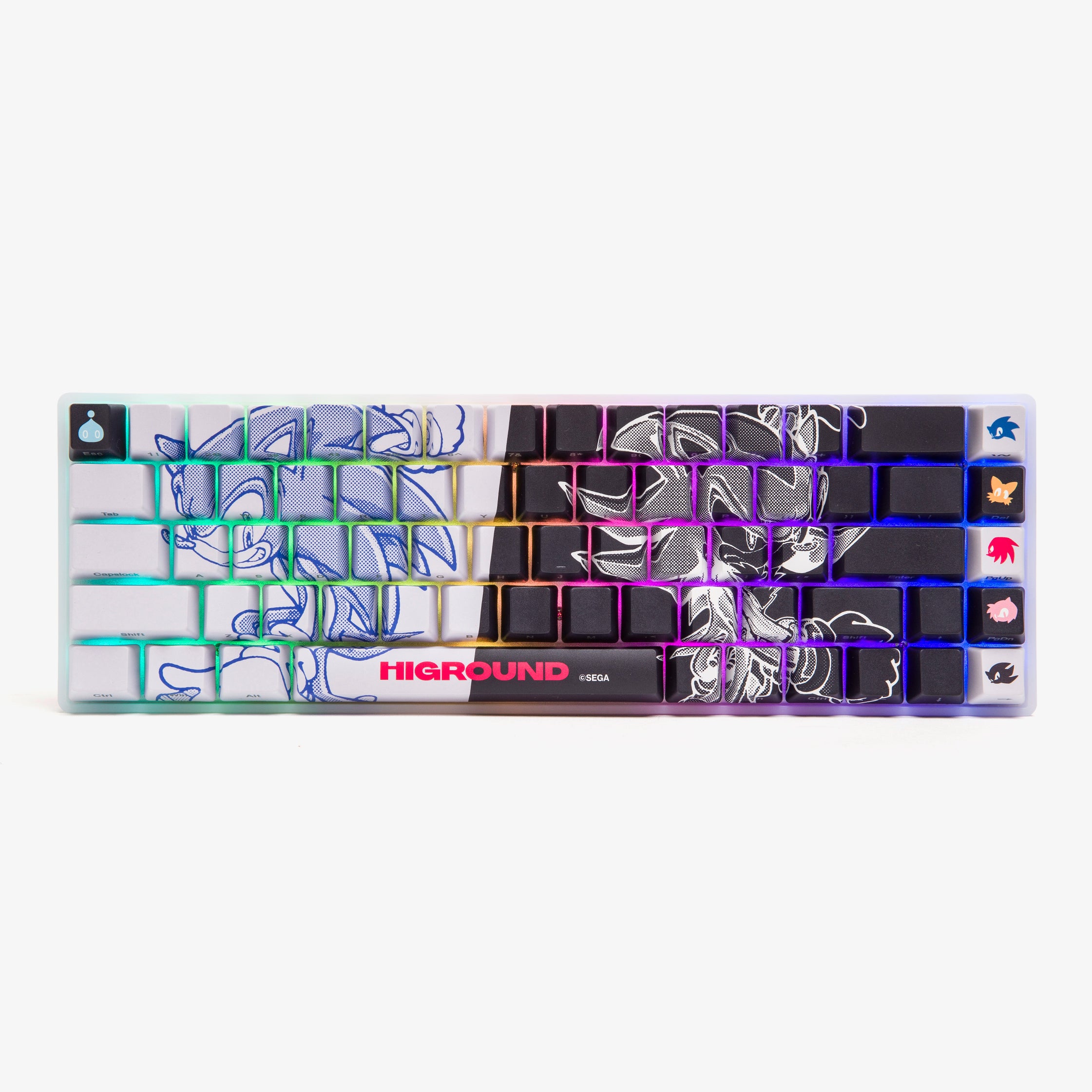 Sonic x Higround Gaming Keyboard - Mechanical RGB Backlit Wired Keyboard for PC & Mac - Perfect for Gaming, Typing & Streaming