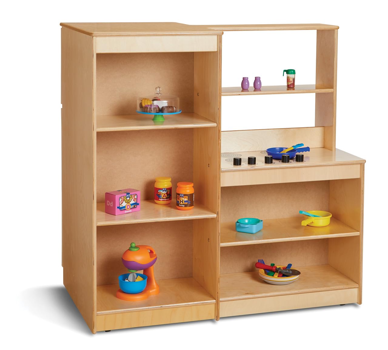 Jonti-Craft 2405JC Mobile Kitchen Island - Durable Wooden Play Kitchen for Kids with Storage Shelves & Pretend Cooking Accessories | Perfect for Preschools, Daycares & Home Playrooms