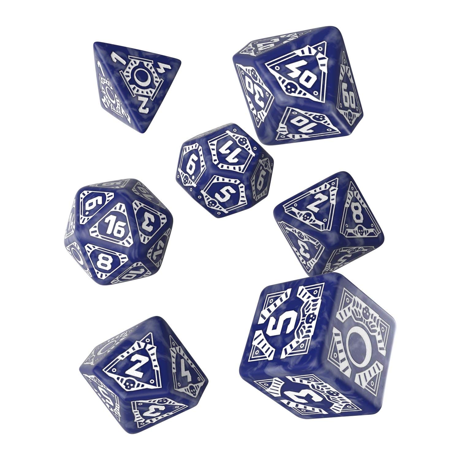 Q-Workshop Starfinder Signal of Screams RPG Dice Set - 7-Piece Polyhedral Dice for Tabletop Gaming, Sci-Fi Roleplaying & Collectors