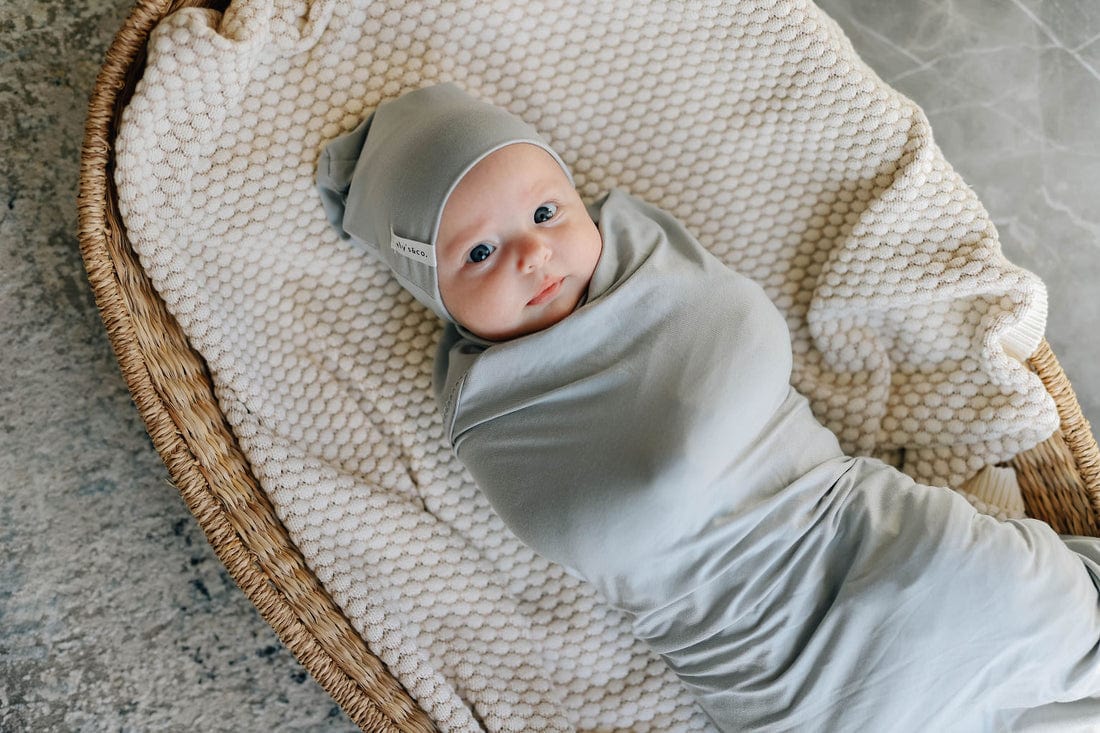 Ely's & Co. Modal Baby Swaddle Blanket and Beanie Gift Set - Soft Newborn Essentials for Shower, Hospital, and Photo Shoots