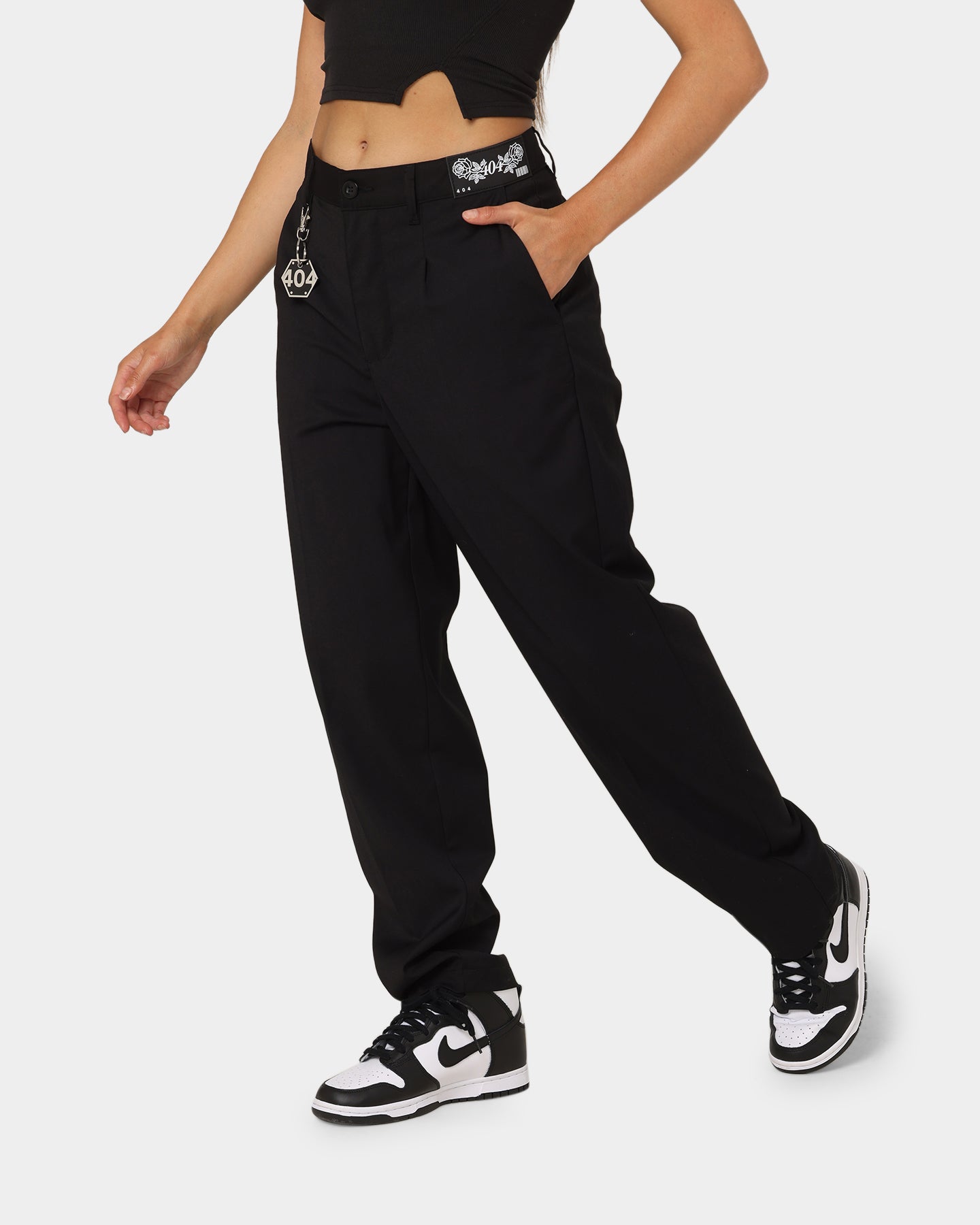 404 Liberty Baggy Trousers for Men - Comfortable Black Loose Fit Pants | Casual Streetwear, Hip Hop Fashion, Everyday Wear