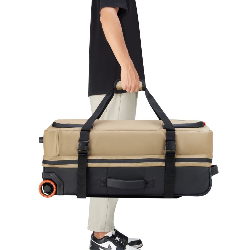 Jeep 73cm 2-Wheel All-Terrain Rolling Duffle Bag - Warm Sand | Heavy-Duty Travel Luggage for Camping, Hiking & Outdoor Adventures