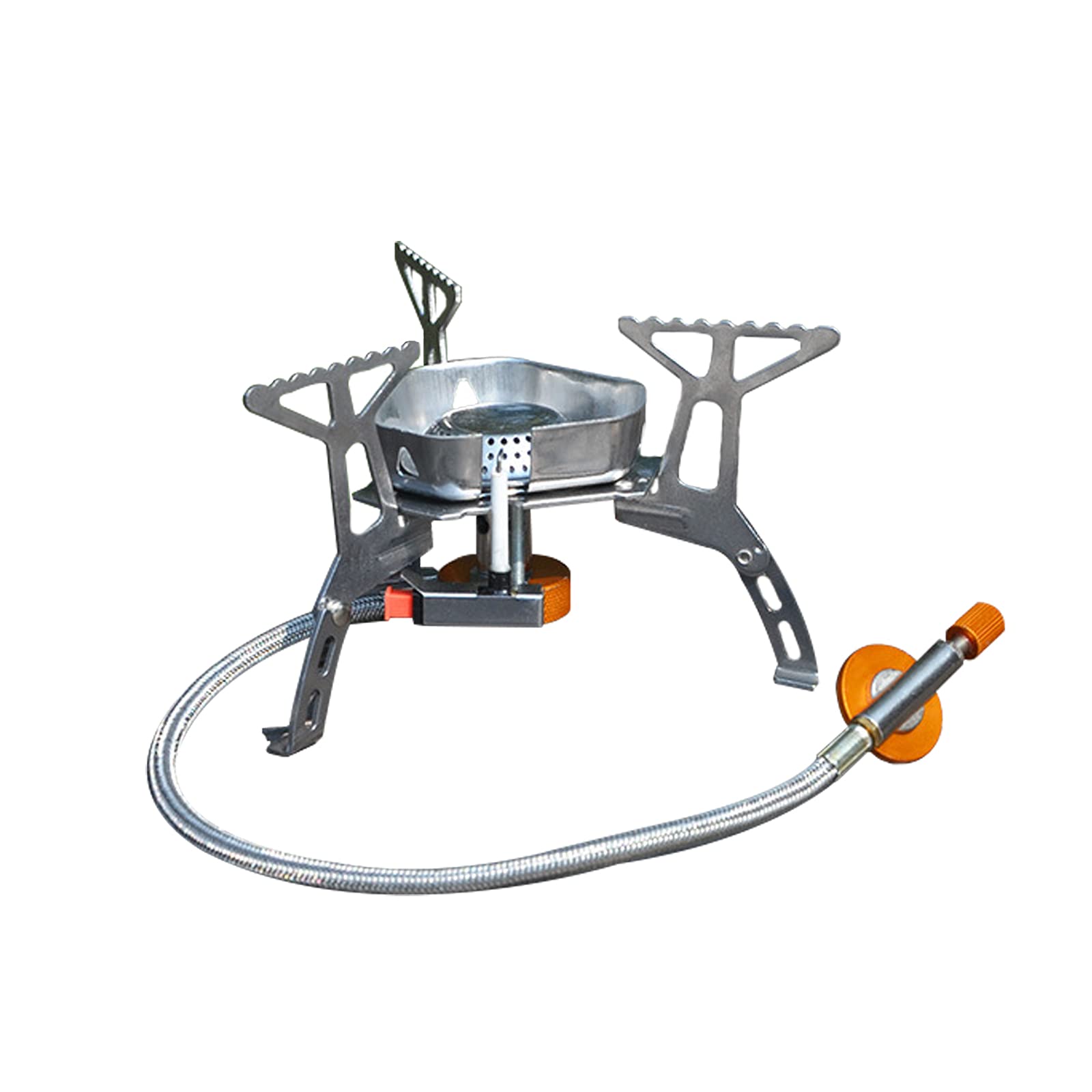3500W Portable Windproof Camping Gas Stove with Piezo Ignition - Foldable Backpacking Stove for Hiking, Camping, Outdoor Cooking & BBQ Picnics - Includes Carrying Case for Easy Travel Storage