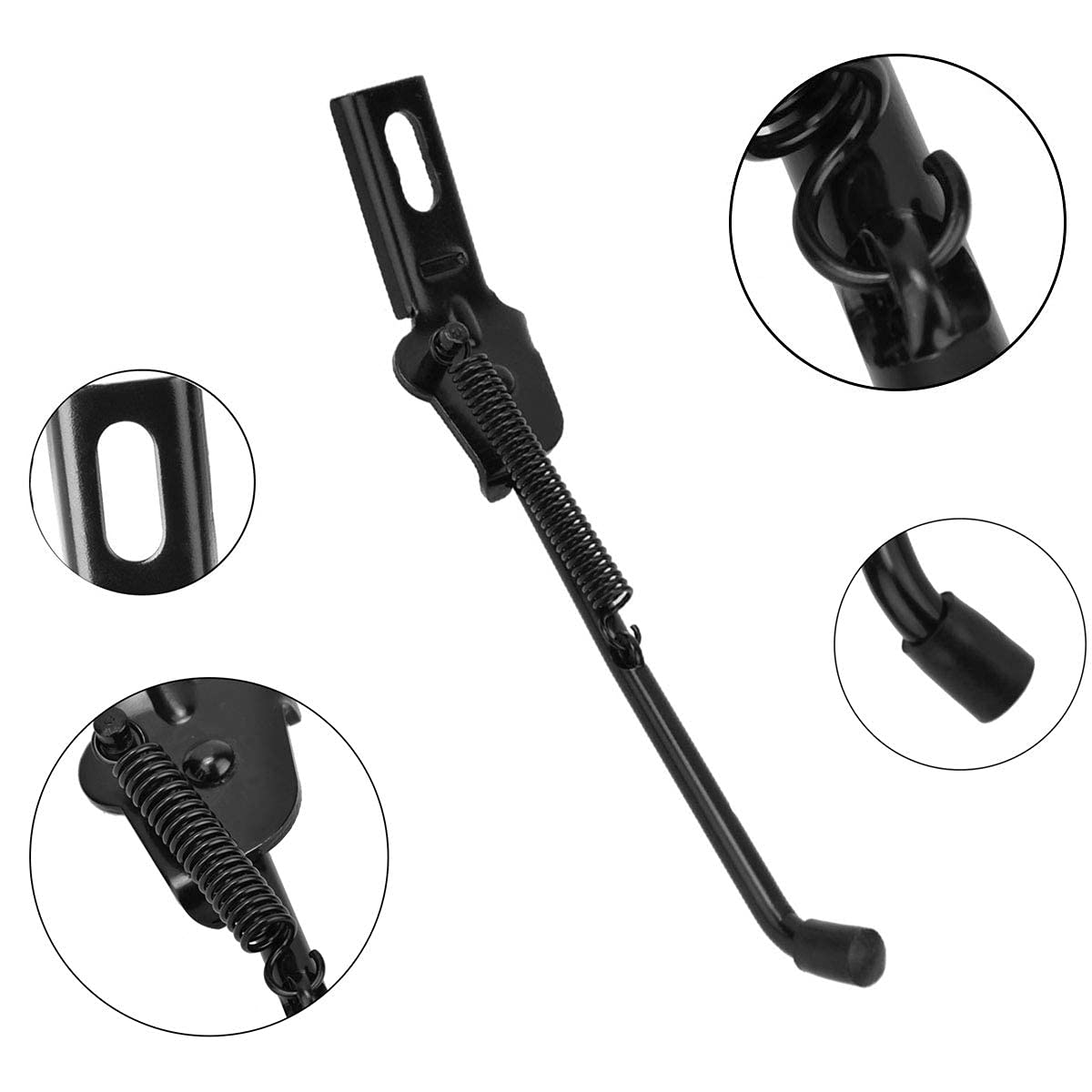 SEISSO Aluminum Alloy Foldable Bike Kickstand for 12-18 Inch Bicycles - Universal Fit for Mountain Bikes, Road Bikes & Commuter Bikes (Black) | Perfect for Parking, Storage & Bike Maintenance