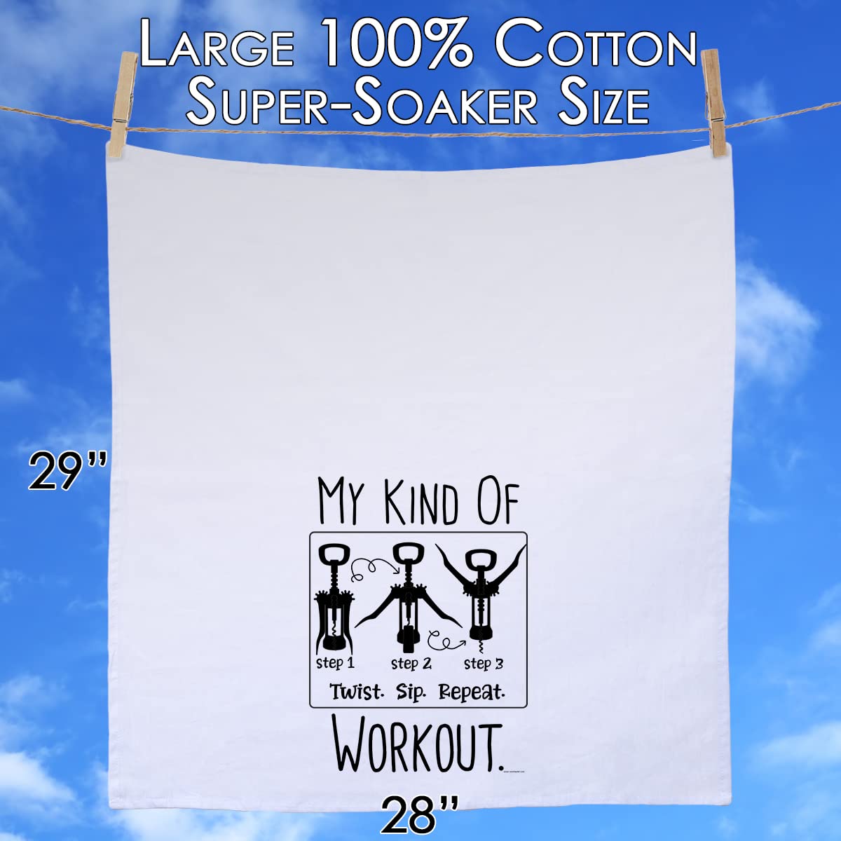 Funny Kitchen Tea Towels with Sayings - Decorative Dish Towels for Cooking & Cleaning - Cute Housewarming Gifts for Women - Multi-Use Kitchen Towels for Baking, Dish Drying & Home Decor