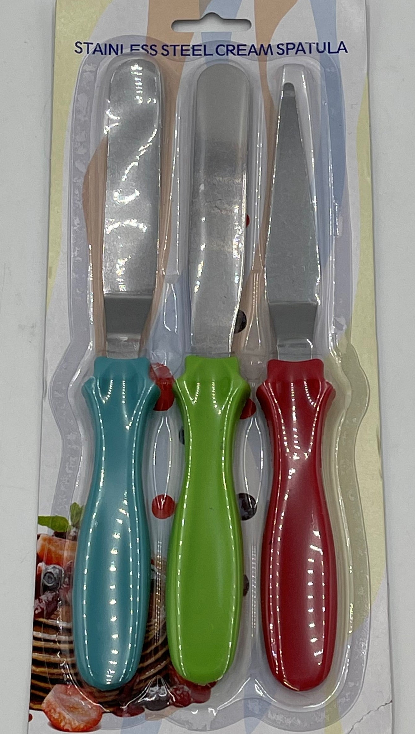 3-Piece Baking Spatula Set - Heat-Resistant Silicone Kitchen Utensils for Mixing, Spreading & Flipping - Perfect for Cakes, Cookies & Pancakes