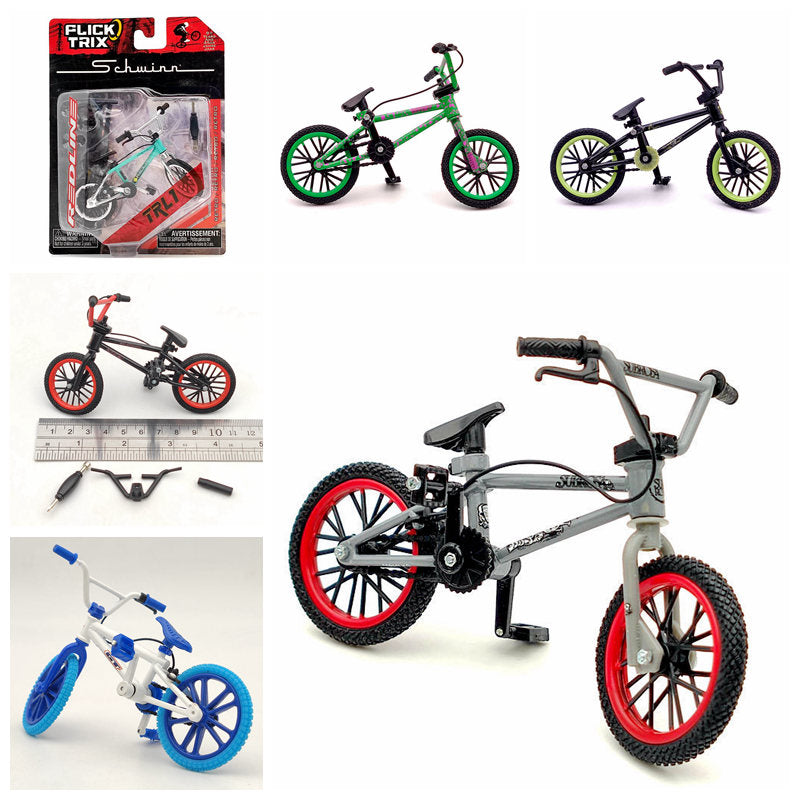 Premium FLICK TRIX Miniature BMX Finger Bike - Diecast Metal DeathTrap Bicycle Toy for Kids & Adults - Perfect for Office Desk, Stress Relief & Collectible Gift