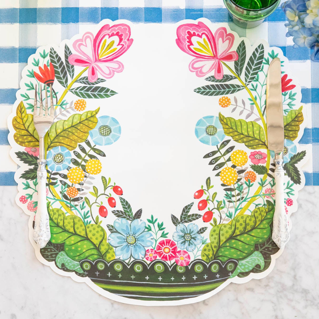 Elegant Die-Cut Vase Arrangement Placemat for Dining Table Decor - Perfect for Weddings, Parties & Home Centerpieces