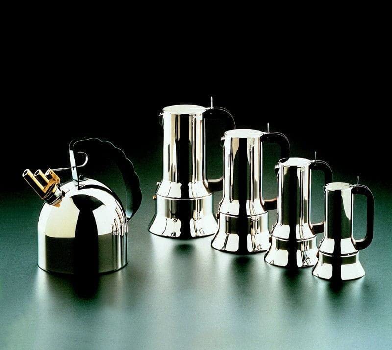 Alessi 9090/6 FM Stainless Steel Espresso Coffee Maker - Perfect for Home, Office & Italian-Style Coffee Brewing