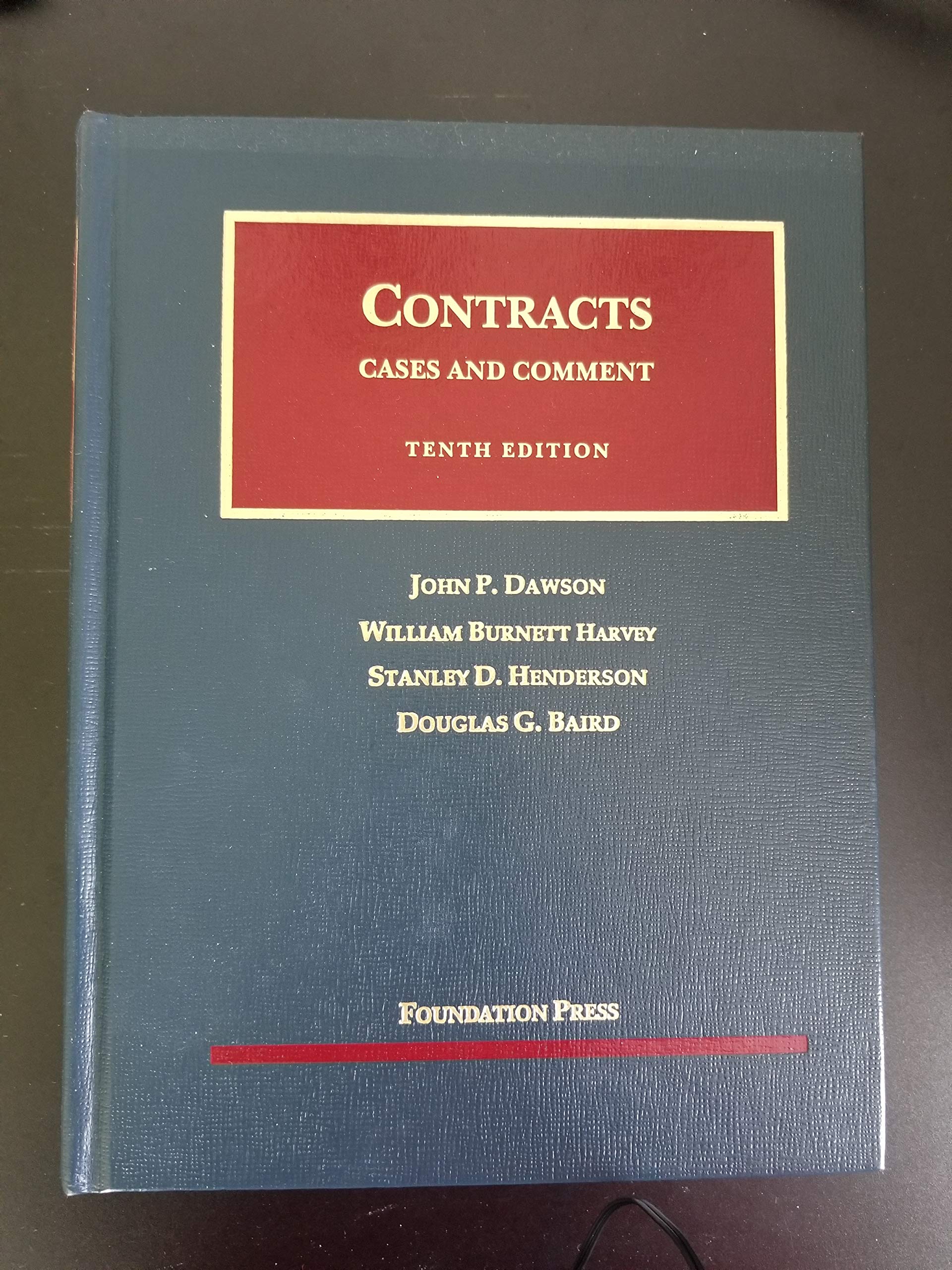 Contracts: Cases and Comment, 10th Edition - Law Textbook for Legal Studies & Case Analysis - Perfect for Law Students, Professors, and Legal Professionals