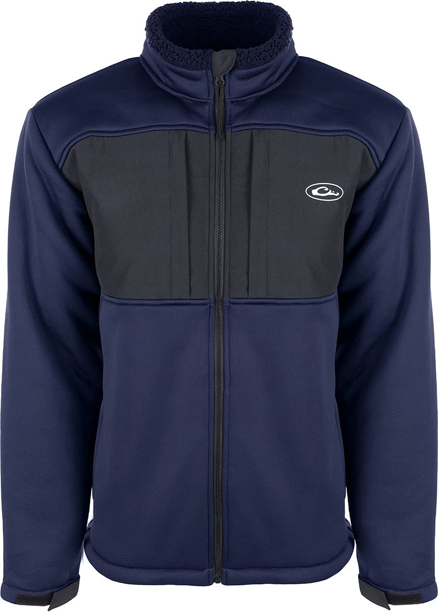 Drake Waterfowl Sherpa Fleece Lined Jacket for Men - Warm Winter Hunting Coat with Windproof Design - Ideal for Outdoor Activities, Camping & Cold Weather Adventures