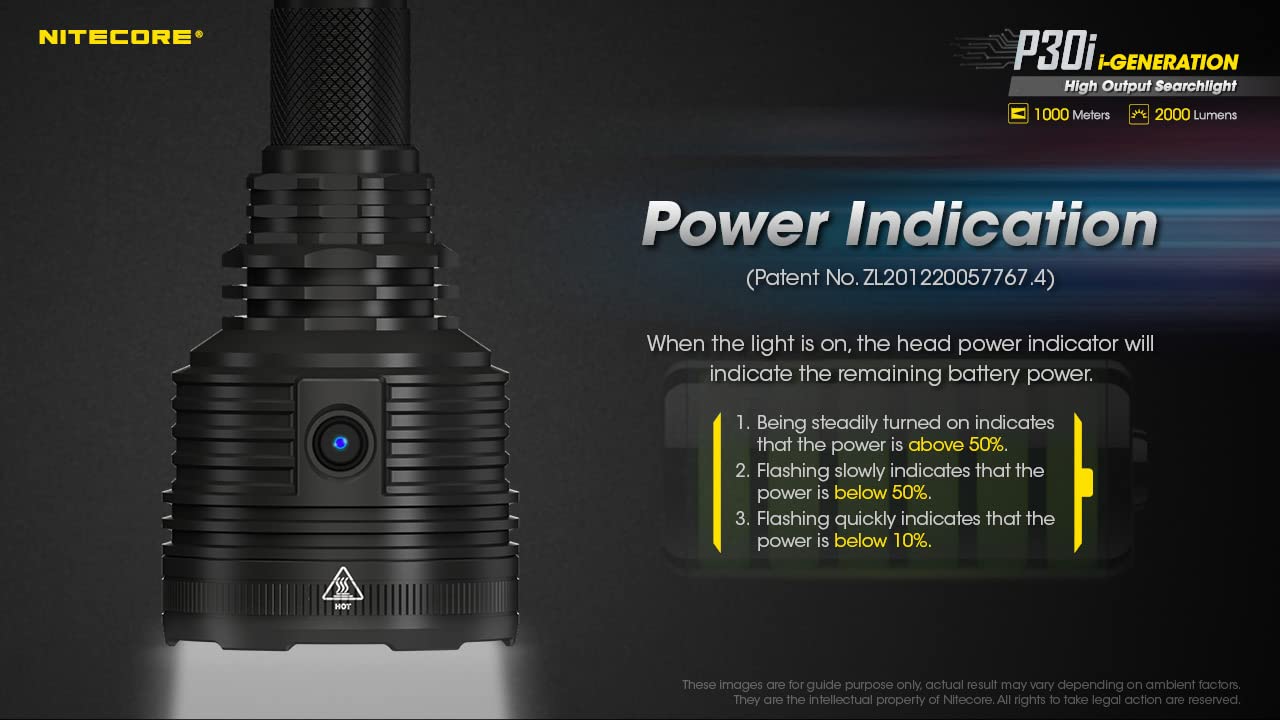 Nitecore P30i 2000 Lumen USB-C Rechargeable Flashlight - 1093 Yard Ultra Long Throw Tactical Light with LumenTac Organizer | Perfect for Camping, Hiking, Hunting & Emergency Preparedness