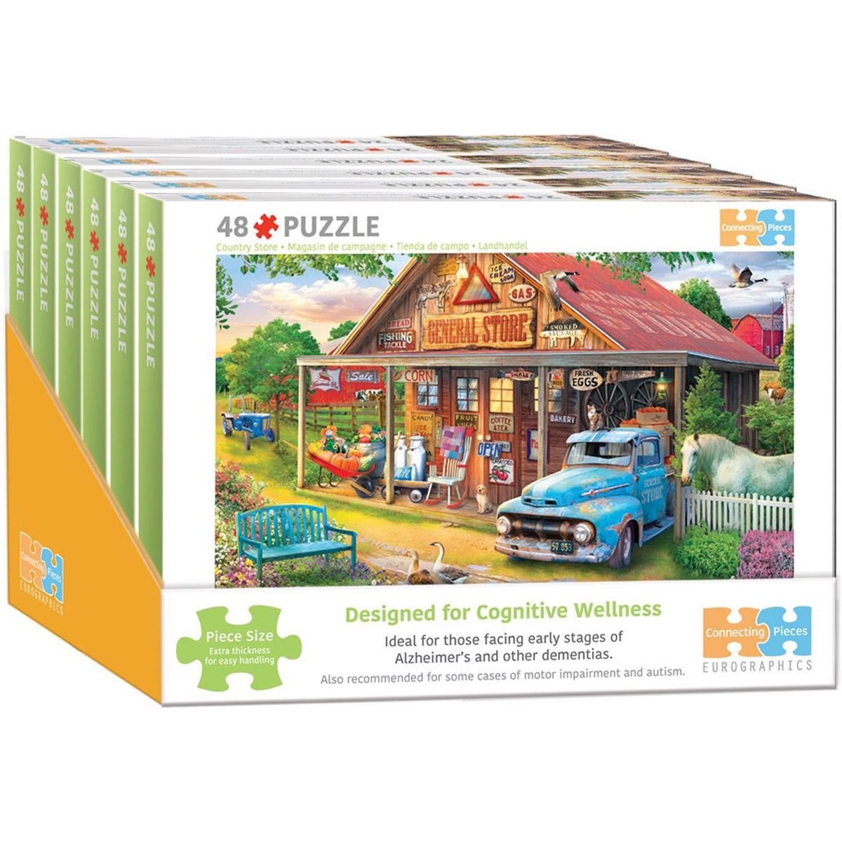 Connecting Pieces Tray Puzzle Pz48 - Wooden Educational Toy for Kids | STEM Learning Game for Toddlers | Perfect for Classroom, Homeschool & Family Game Night