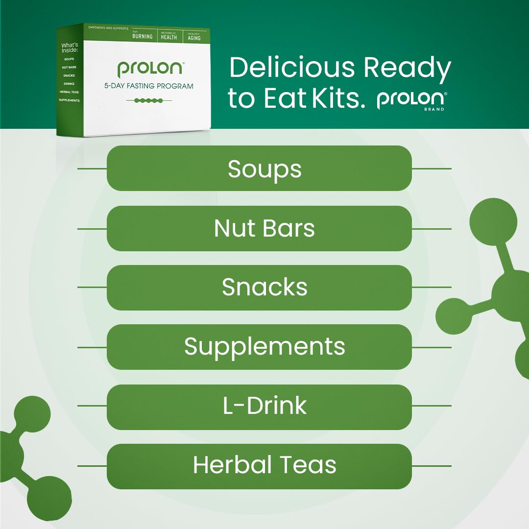 Prolon 5-Day Fasting Kit for Weight Loss | Fasting Mimicking Diet Program for Women & Men | 100% Plant-Based Low-Calorie Meals & Snacks | Clinically Researched Fasting Support | Version 3 Kit | Perfect for Intermittent Fasting & Detox