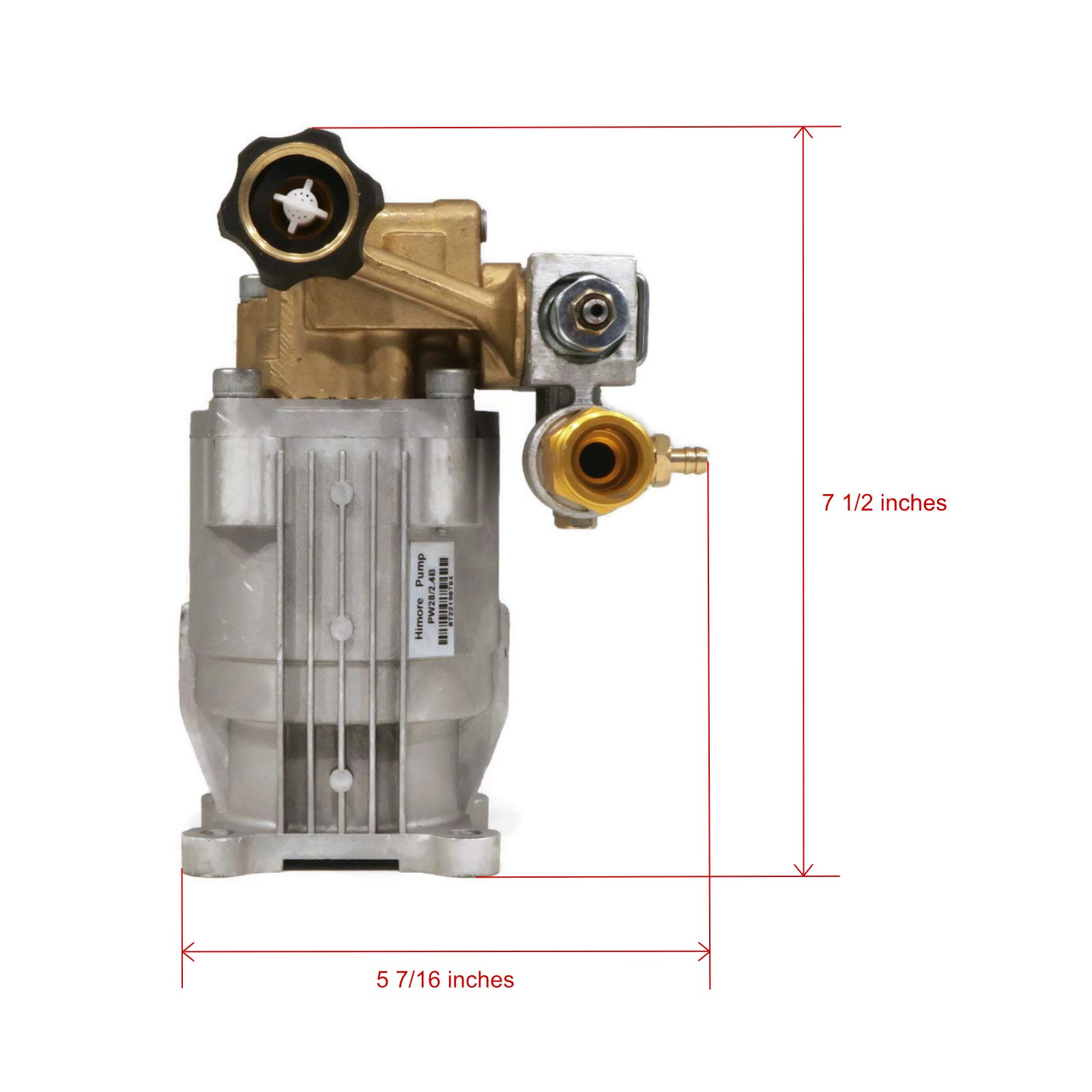 Himore Pressure Washer Water Pump with Keyway - Compatible with Models 309515003, 309515001, 308418004 | High-Performance Replacement Pump for Cleaning Driveways, Decks & Outdoor Surfaces