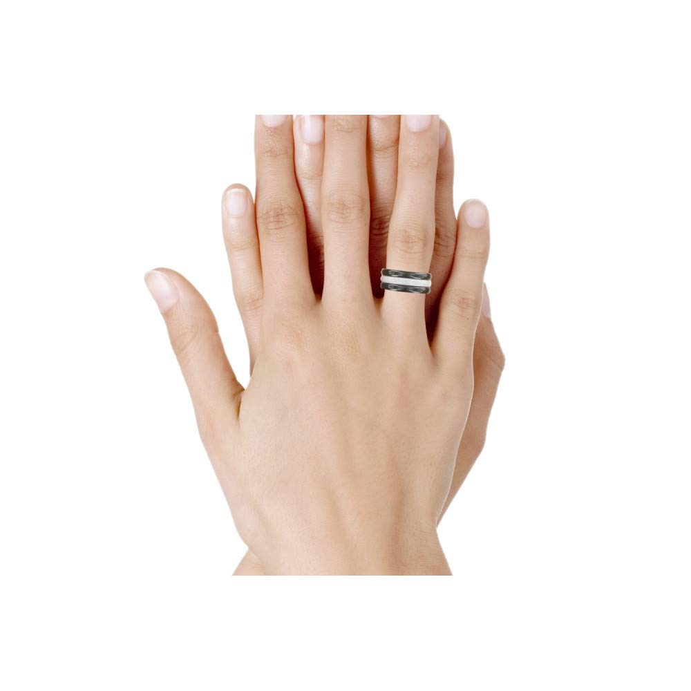 3mm Black Ceramic Ring for Men & Women - Minimalist Wedding Band, Fashion Jewelry for Daily Wear & Special Occasions
