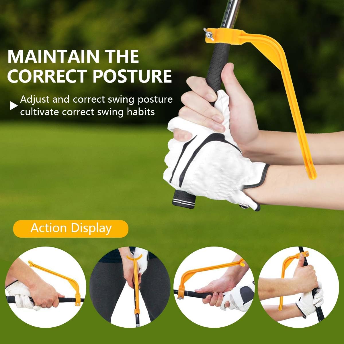2 Pack Golf Swing Trainer - Correct Your Swing & Improve Accuracy - Golf Training Aid for Beginners & Pros - Perfect for Driving Range & Backyard Practice