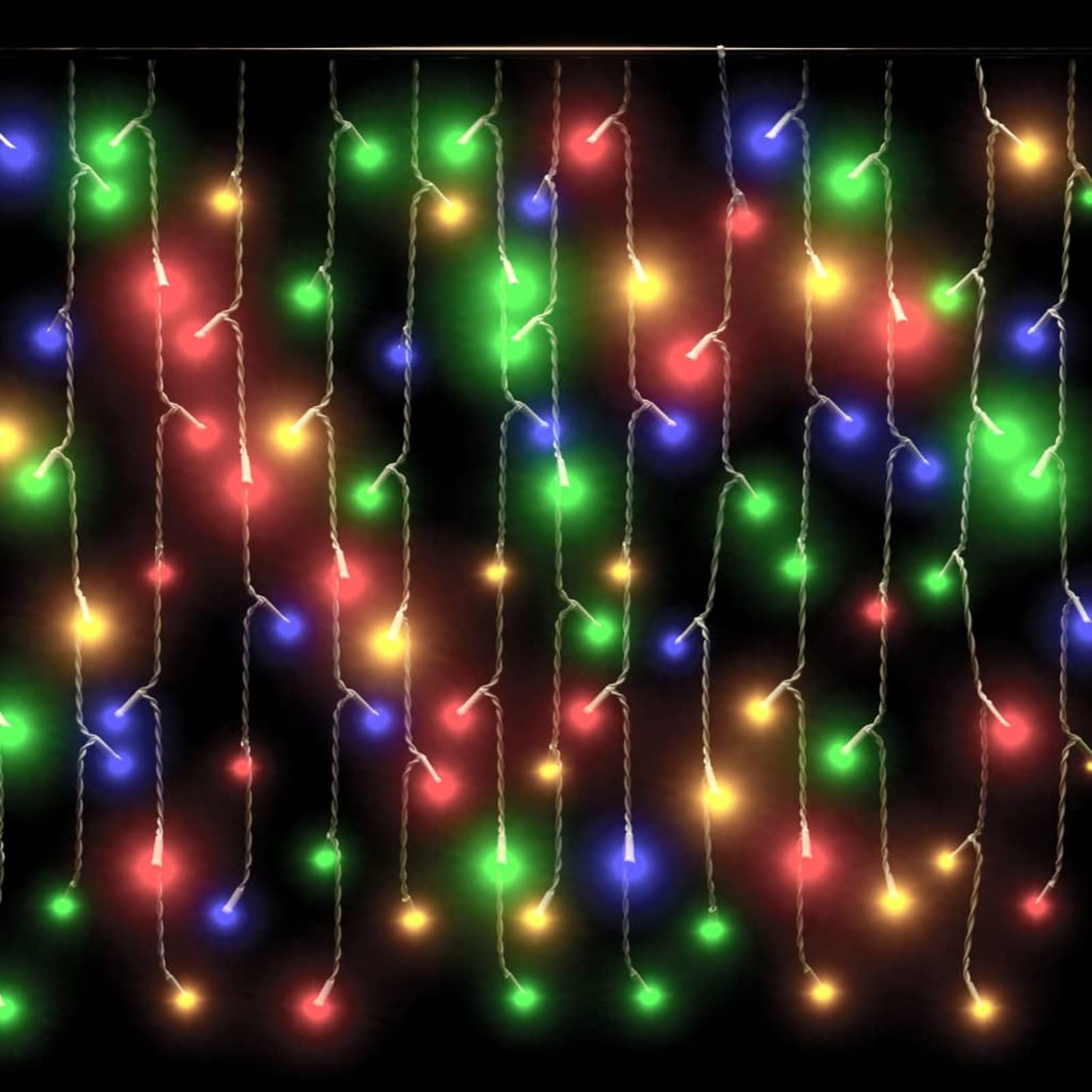 vidaXL LED Icicle Curtain Lights - 8 Modes Outdoor Hanging Christmas Lights for Indoor/Outdoor Decor, Party & Holiday Lighting | Perfect for Christmas Trees, Windows, Porches & Garden Decorations