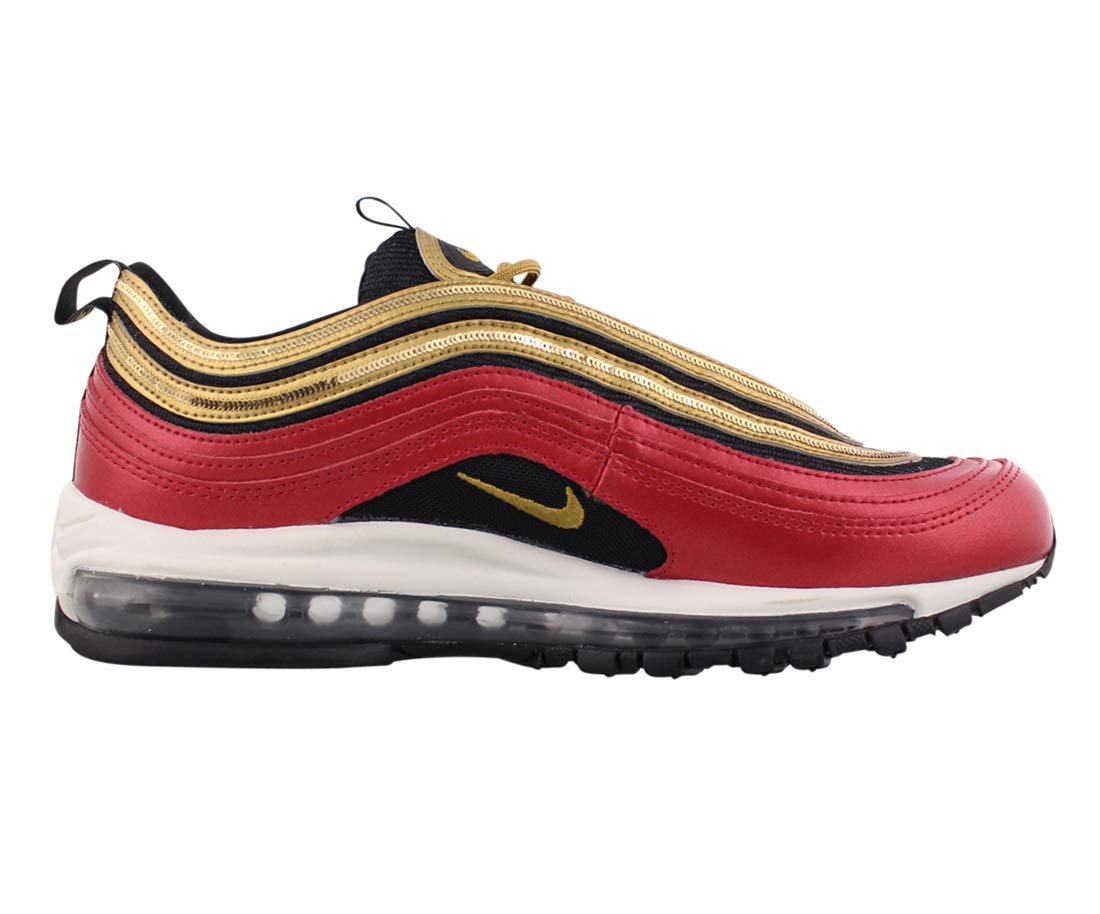 Nike Women's Air Max 97 Trail Running Shoes - University Red/Metallic Gold - Size 6.5 | Lightweight Cushioned Sneakers for Trail Running, Hiking & Outdoor Workouts