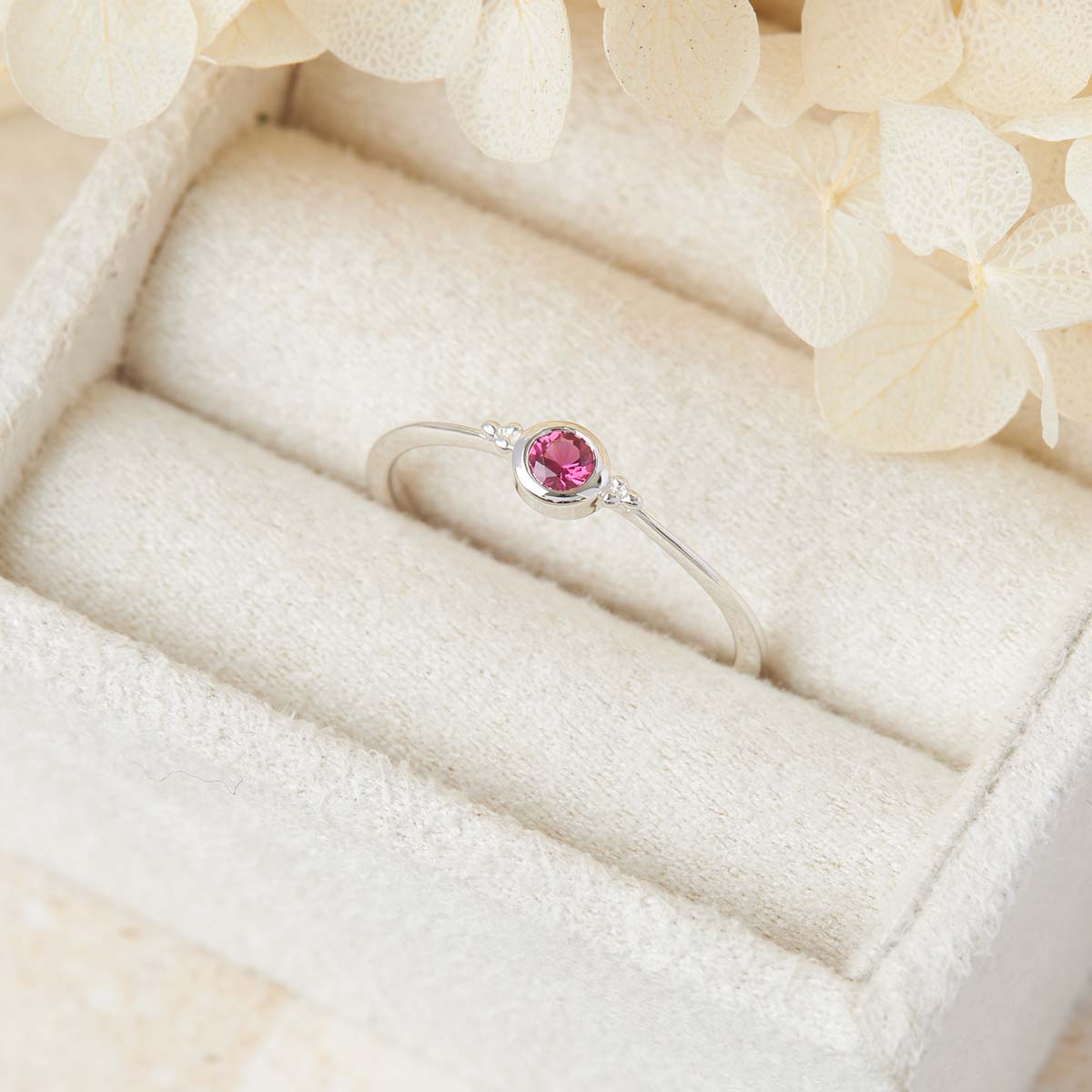 Glisten Ruby Ring - Elegant 14K Gold Plated Women's Jewelry for Engagement, Wedding & Special Occasions