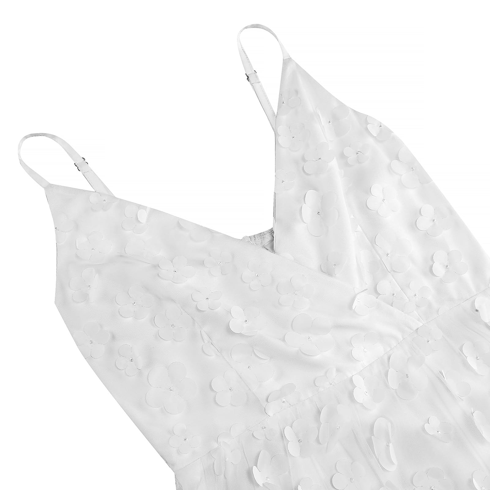 IDOPIP Women's Elegant 3D Butterfly Cocktail Swing Dress - Sleeveless Mesh Summer Dress with Spaghetti Straps for Wedding Guest, Party, Night Out & Special Occasions