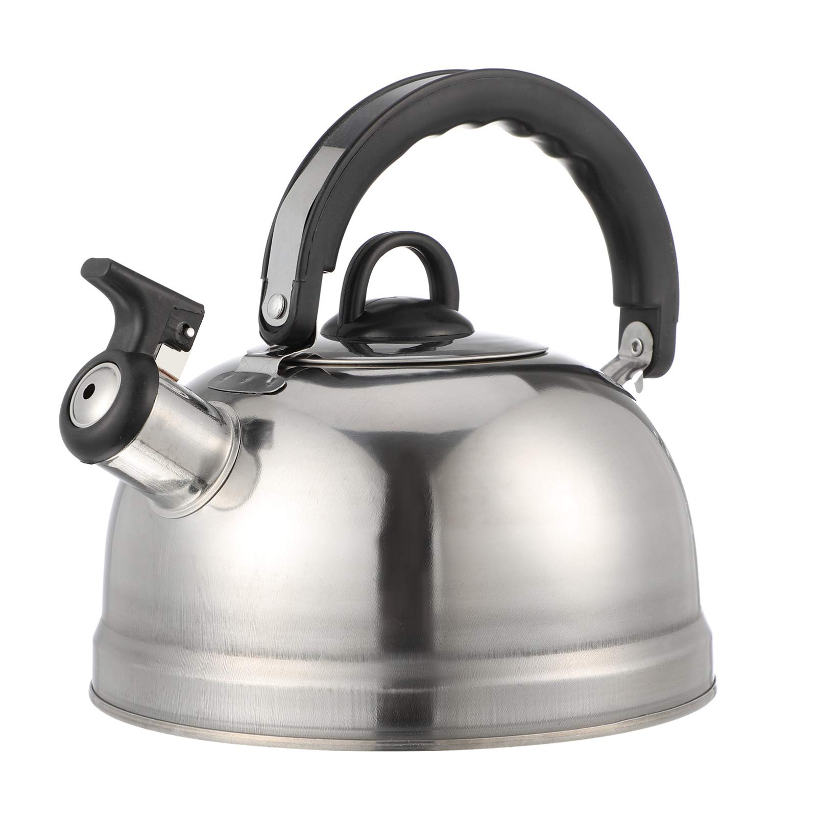 Premium Stainless Steel Whistling Tea Kettle - Stovetop Safe with Ergonomic Handle for Easy Pouring | Classic Silver Design for Kitchen & Home | Perfect for Brewing Tea, Coffee & Hot Beverages | Ideal Gift for Tea Lovers & Home Chefs