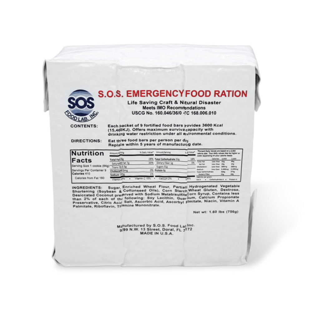 GSA SOS Emergency Food Bar 3600 Calorie - 20 Pack | Long Shelf Life Survival Food for Camping, Hiking & Emergency Preparedness