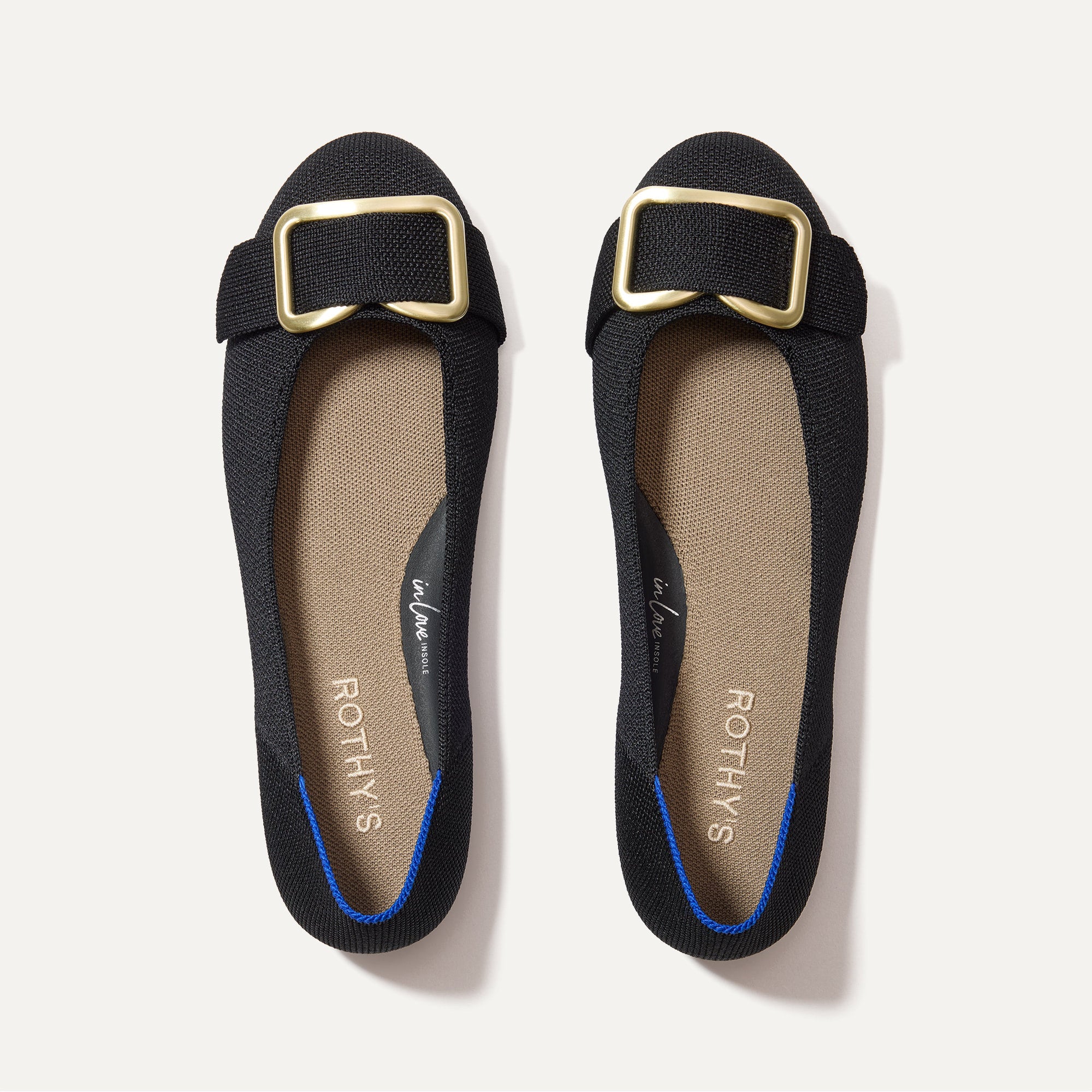Emblem Ballet Flat Shoes for Women - Comfortable Black Slip-On Flats | Perfect for Work, Office, and Casual Wear
