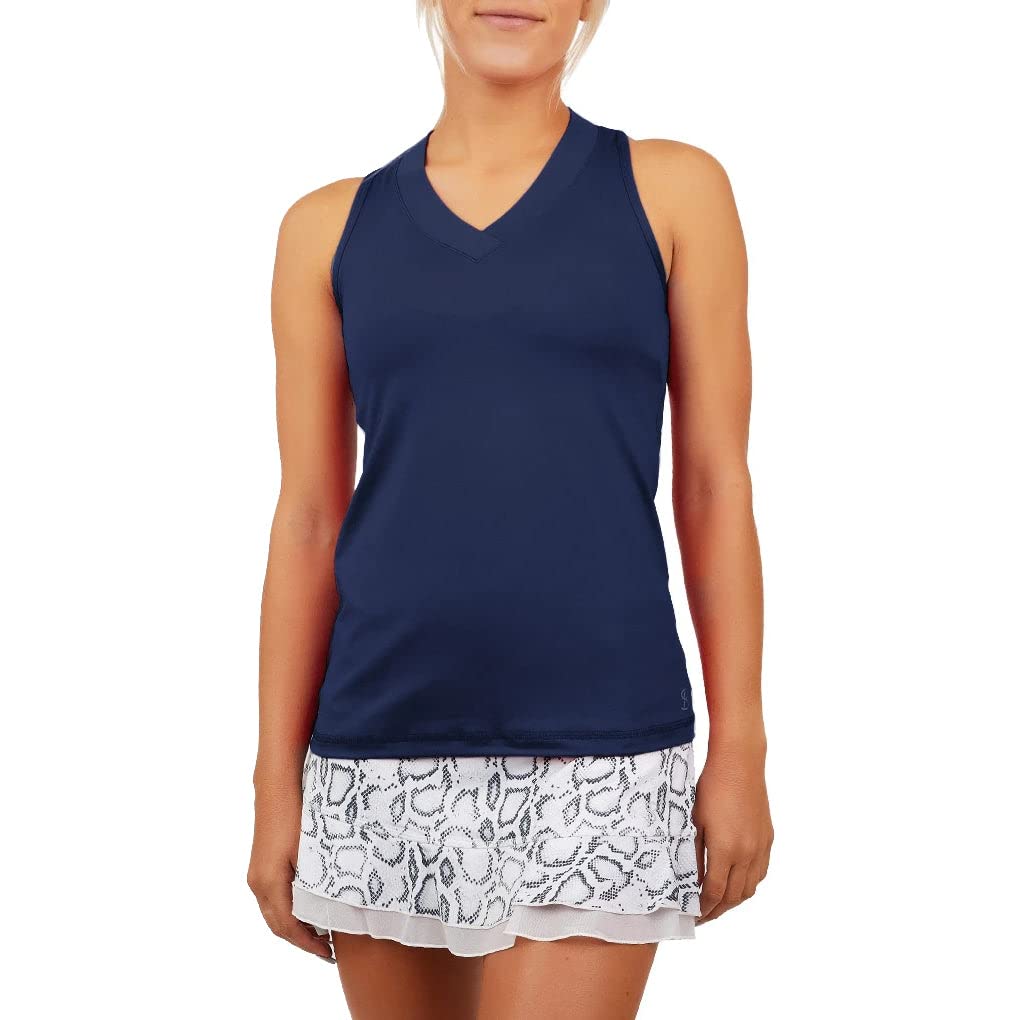 UV Protection Women's Racerback Tennis Tank Top - Moisture Wicking Athletic Shirt for Workout, Yoga & Outdoor Sports
