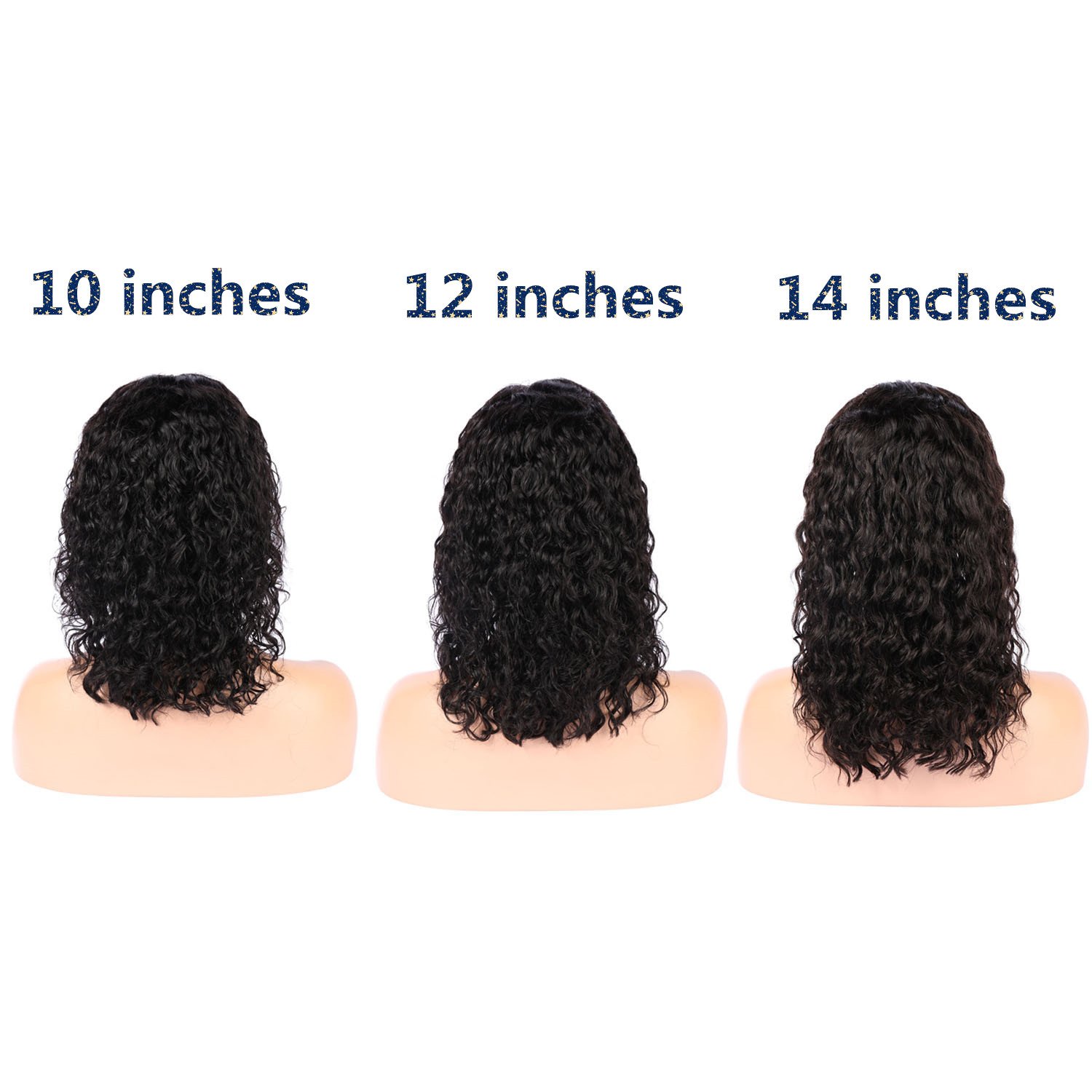 14 Inch Brazilian Human Hair Lace Front Wig - Short Deep Curly Bob Wig with Baby Hair & Pre-Plucked Natural Hairline for Women | Perfect for Daily Wear, Cosplay & Special Occasions